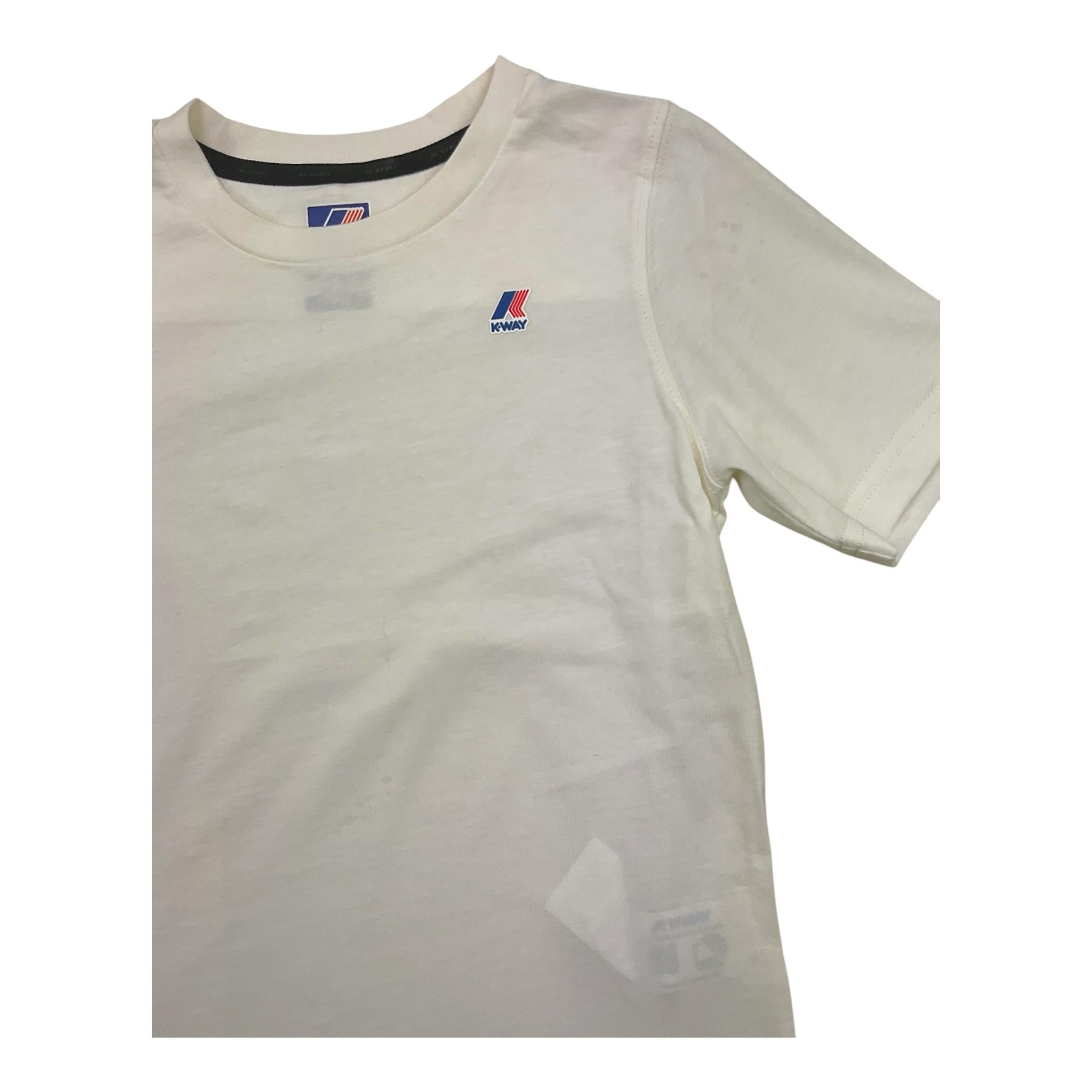 K-WAY t-shirt girocollo tinta unita con stampa Bianco per Bambino K7133YW BIANCO K-WAY