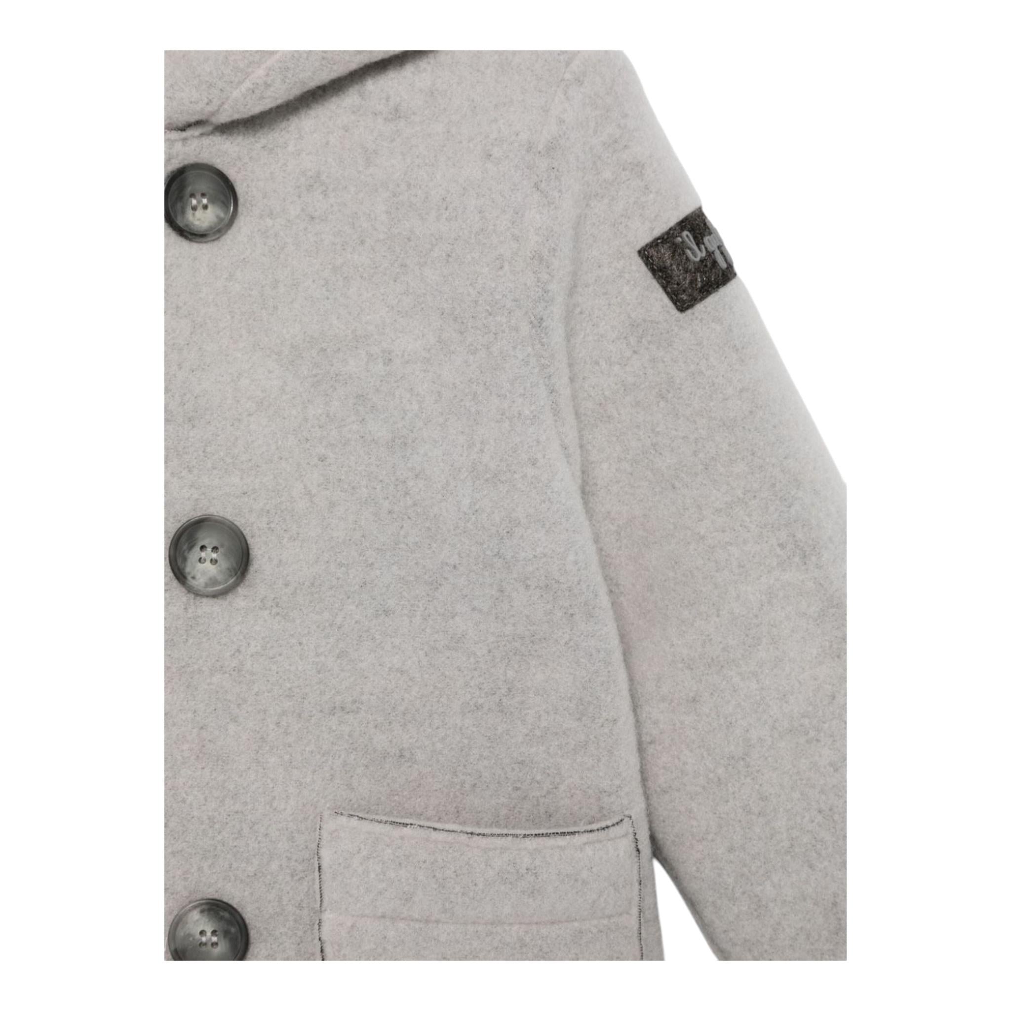 IL GUFO cappotto tinta unita con cappuccio Grigio per Neonato A24GM365N0041 GRIGIO IL GUFO