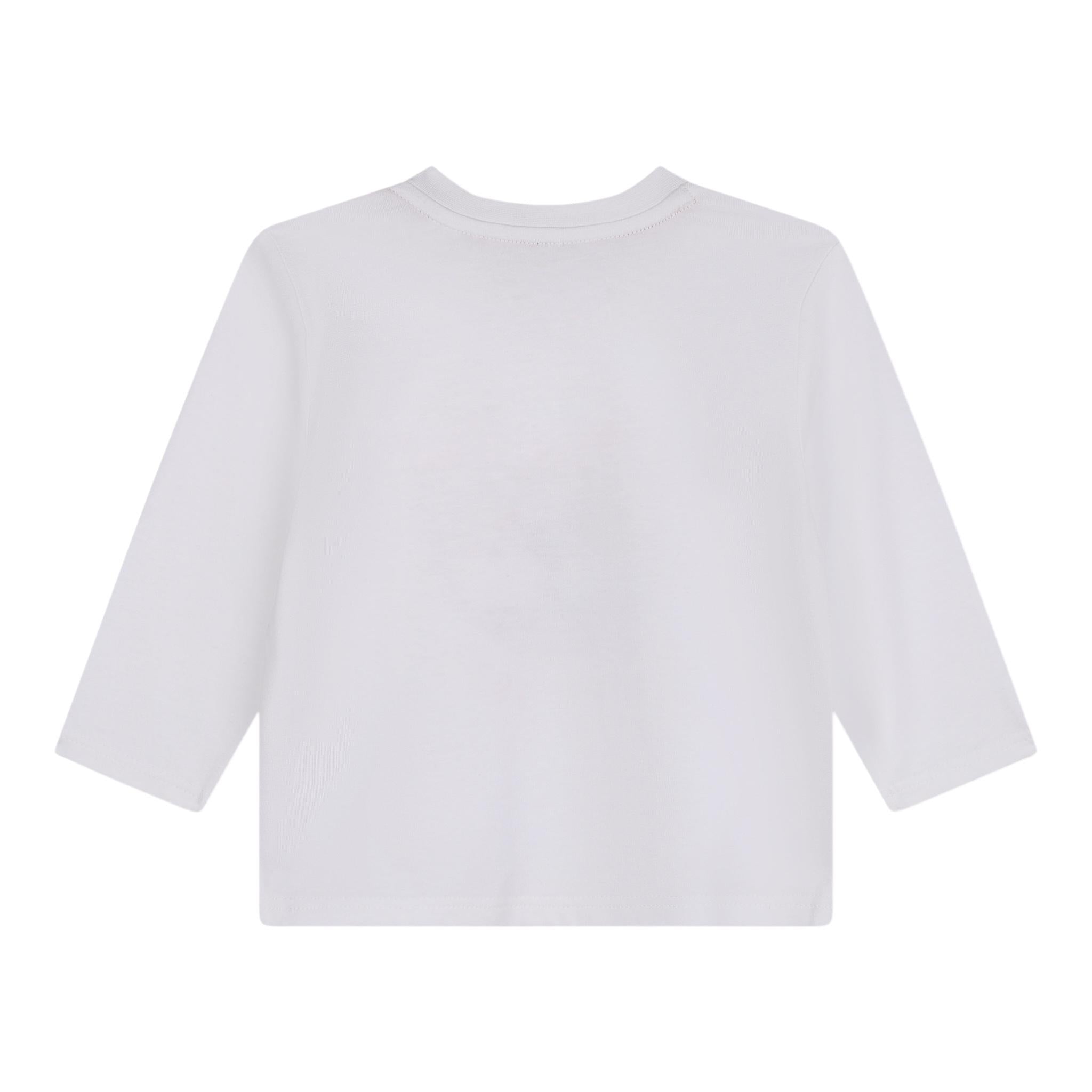 TIMBERLAND shirt girocollo tinta unita con logo Bianco per Neonato T60255 BIANCO TIMBERLAND