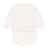 ELISABETTA FRANCHI completo 2 pezzi maglia-culotte Panna per Neonata ENCD090X PANNA ELISABETTA FRANCHI