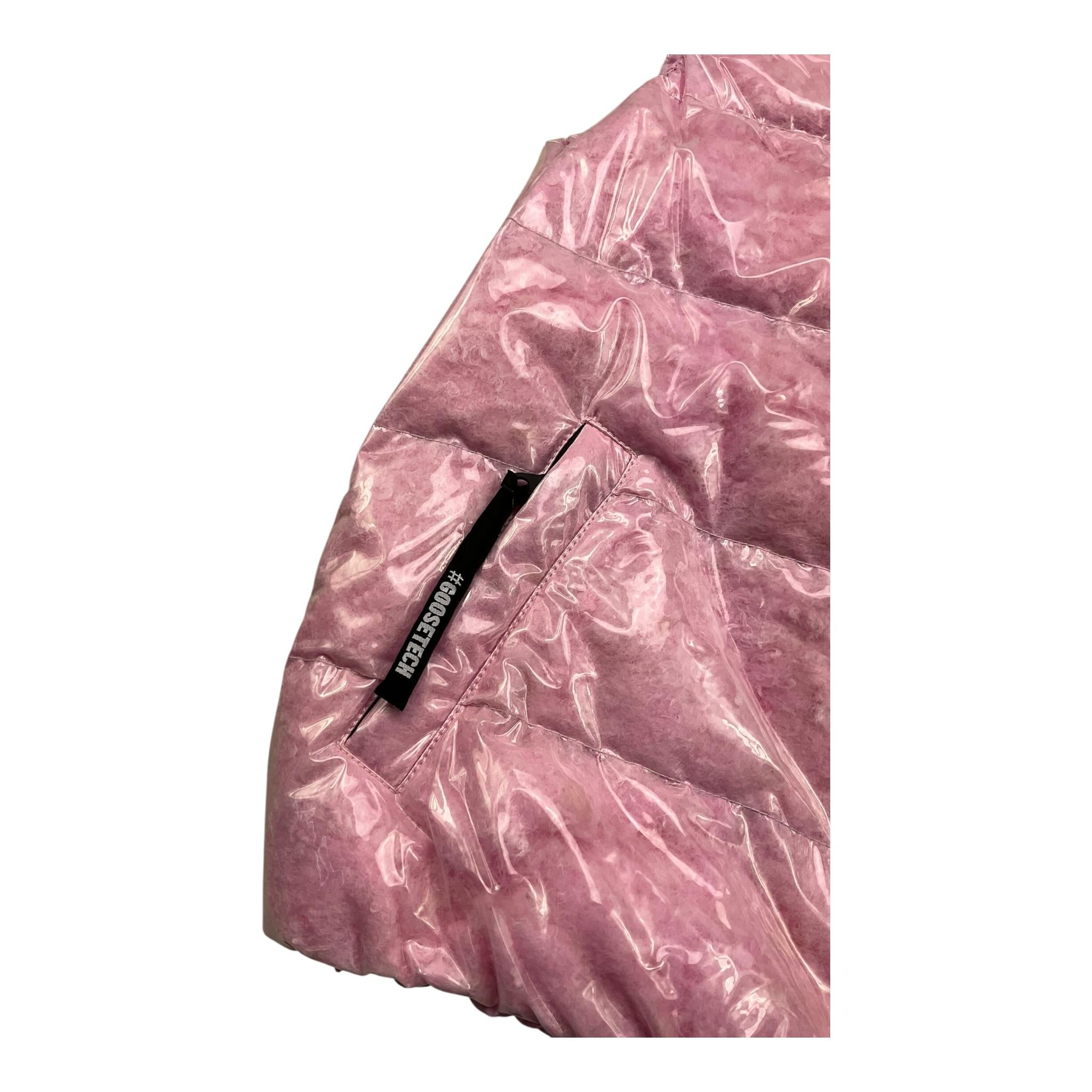 GOOSETECH smanicato tinta unita con zip in contrasto Rosa per Bambina GST122114K00 ROSA GOOSETECH