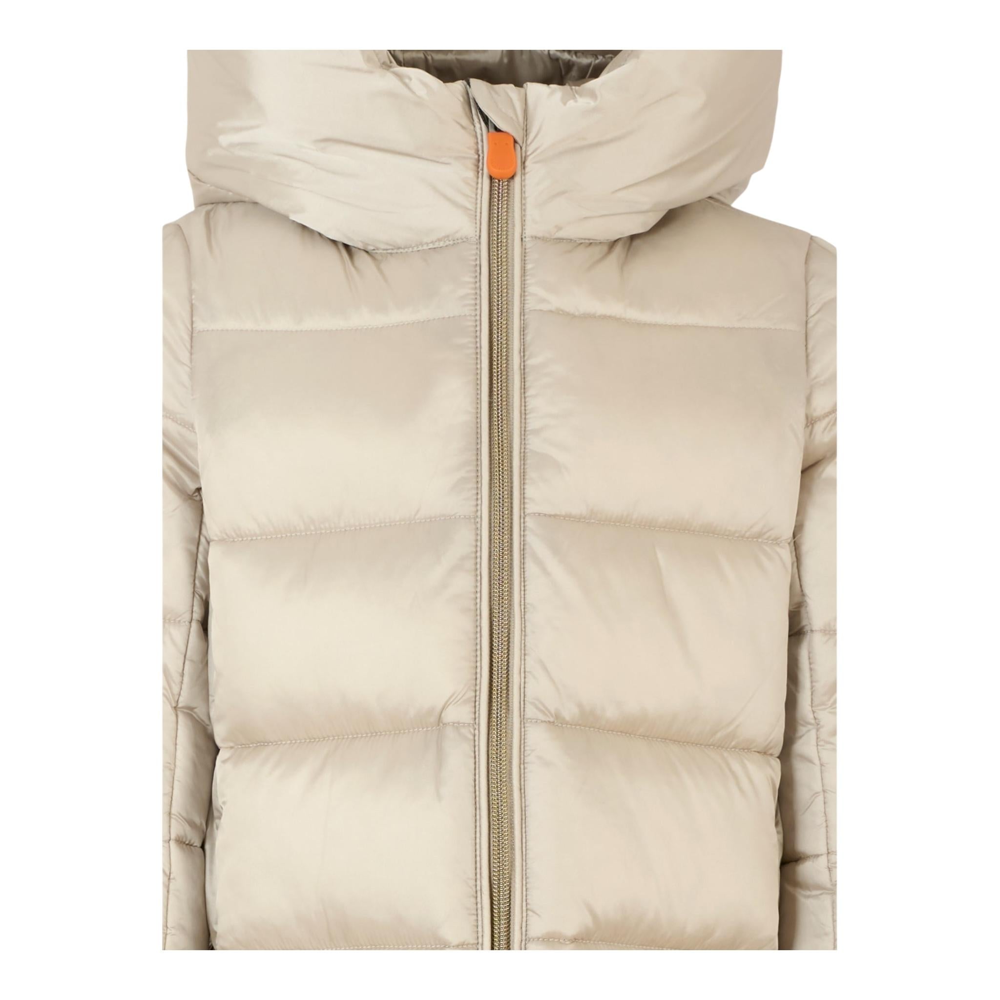 SAVE THE DUCK giubbino tinta unita con cappuccio Beige per Bambina J45650GX BEIGE SAVE THE DUCK