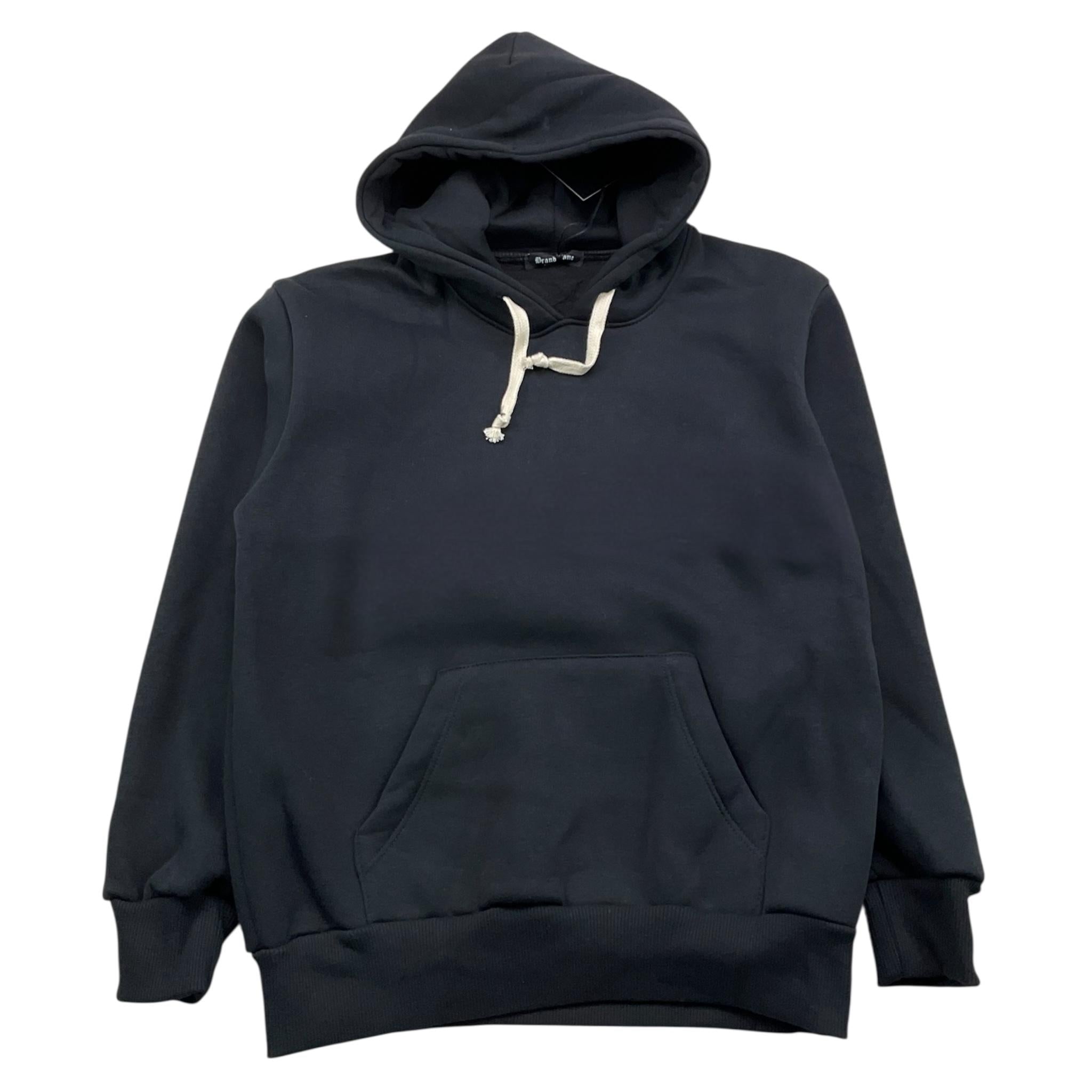BRAND NAME felpa chiusa con cappuccio tinta unita Nero per Bambino BN1099S NERO BRAND NAME