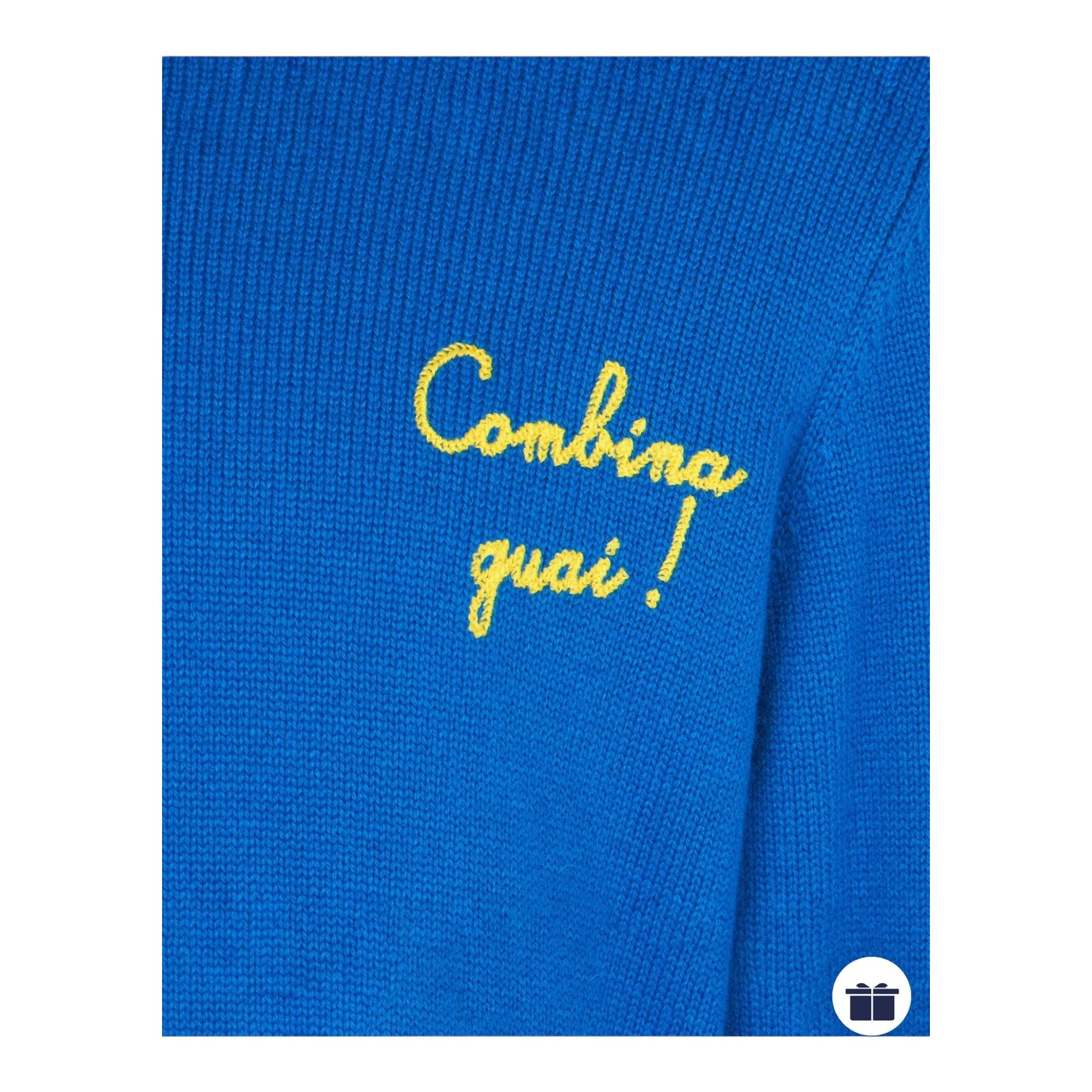 SAINT BARTH maglia girocollo tinta unita con stampa Cobalto per Bambino DOU001020 COBALTO SAINT BARTH