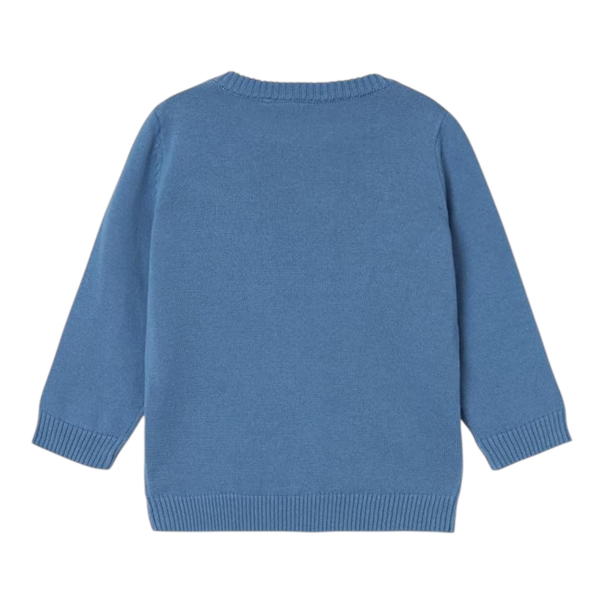 NAME.IT maglia girocollo tinta unita con bassotto Azzurro per Neonato 13231239X AZZURRO NAME.IT