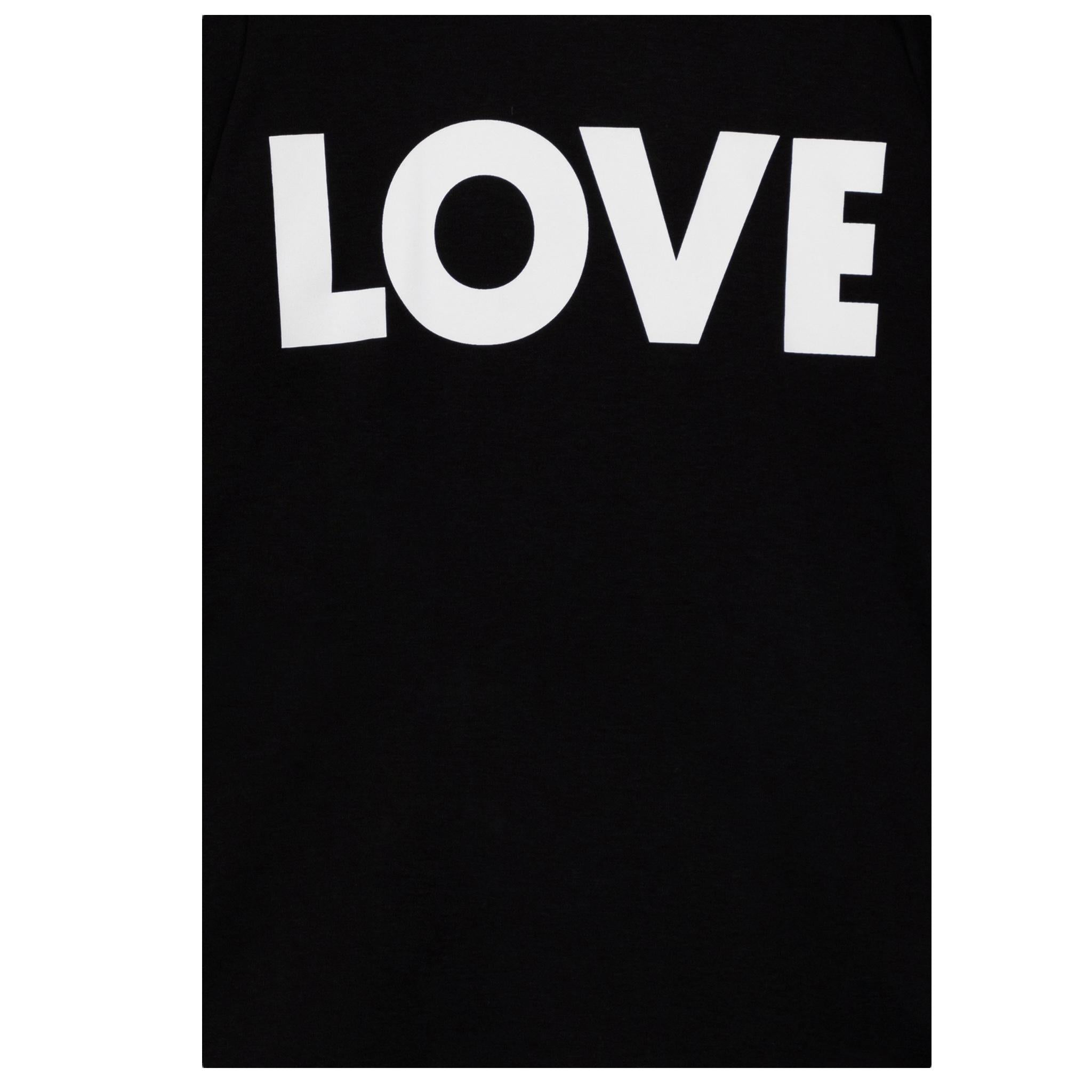 MOSCHINO t-shirt girocollo tinta unita con stampa Nero per Bambina HDM06HX NERO MOSCHINO