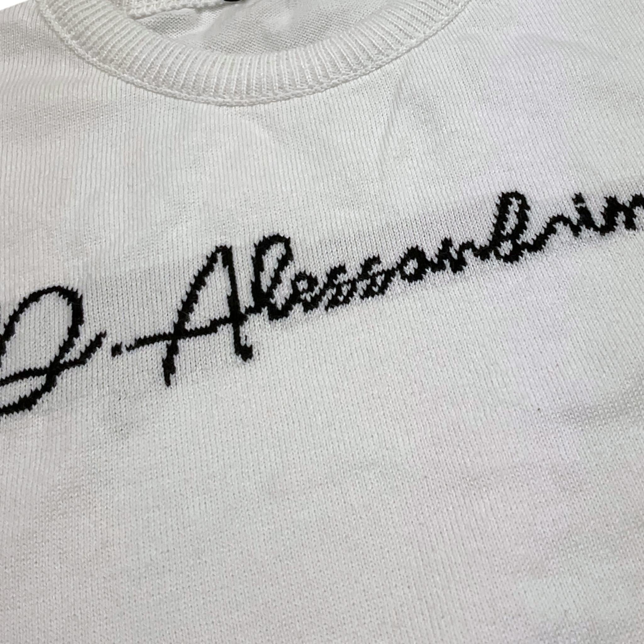 DANIELE ALESSANDRINI maglia girocollo tinta unita con stampa Bianco per Bambino 1231W00049X BIANCO DANIELE ALESSANDRINI
