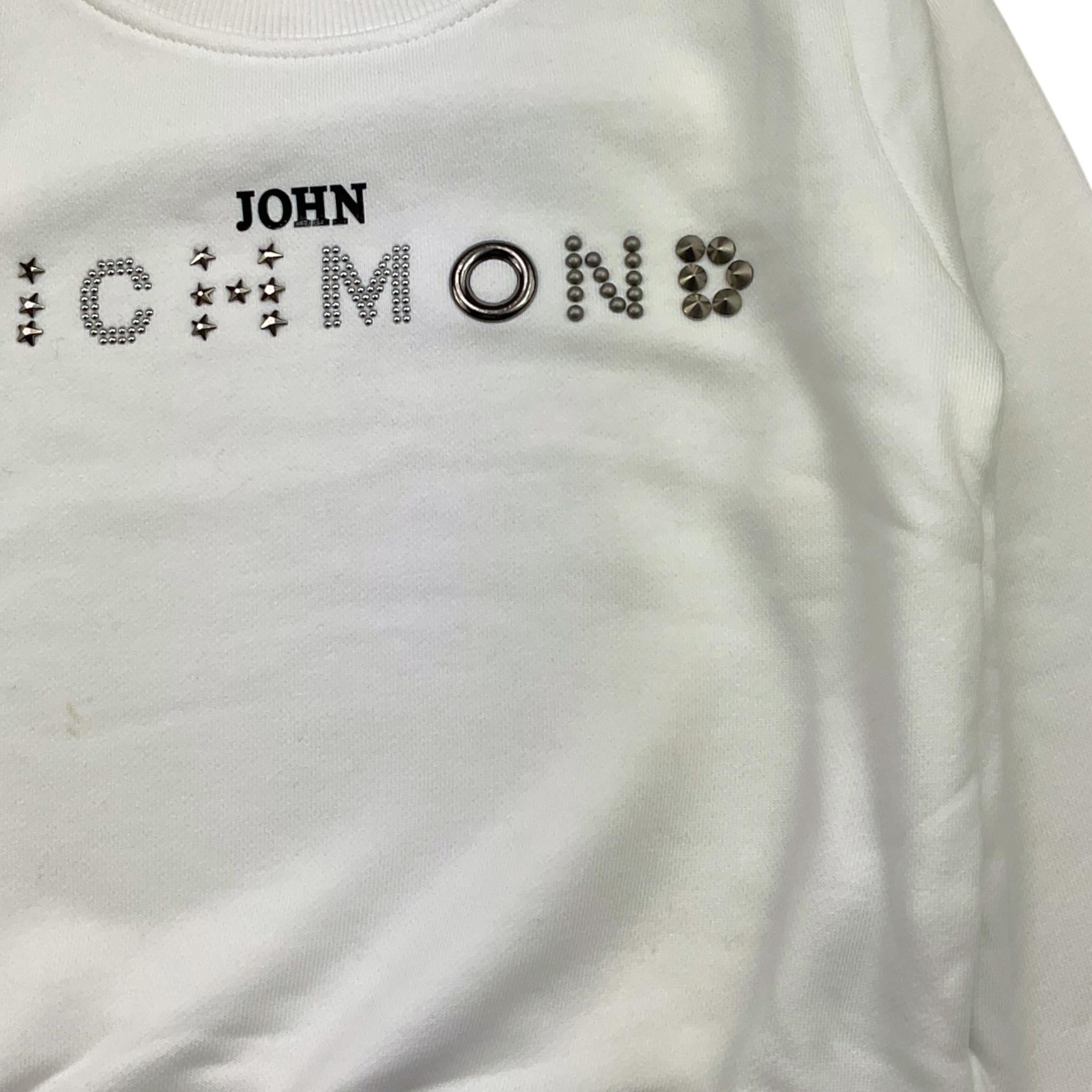 JOHN RICHMOND felpa tinta unita con stampa Bianco per Bambina RBA24086FE BIANCO JOHN RICHMOND