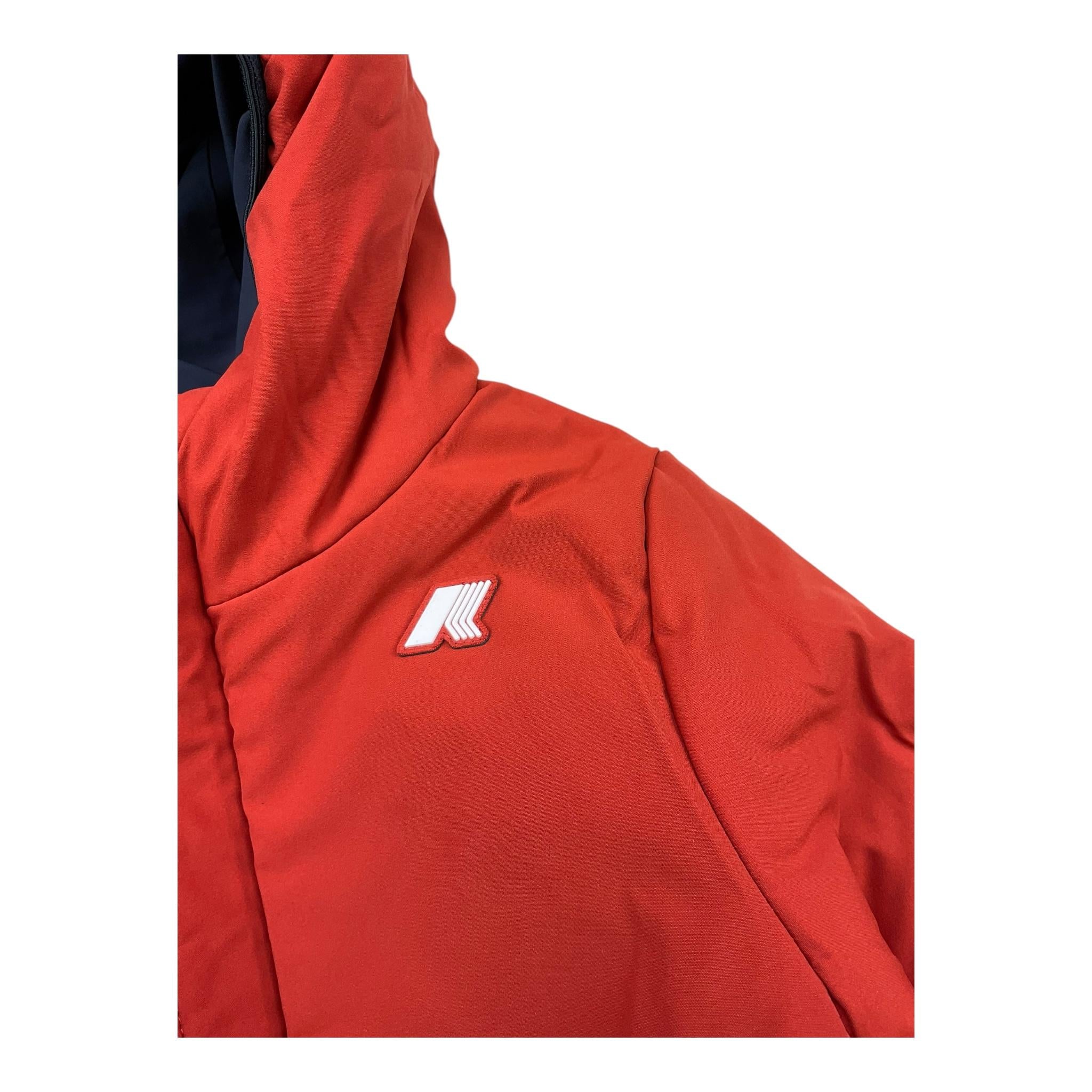 K-WAY giubbino reversibile bicolore con cappuccio Blu/arancione per Bambino K71337W BLU/ARANCIONE K-WAY