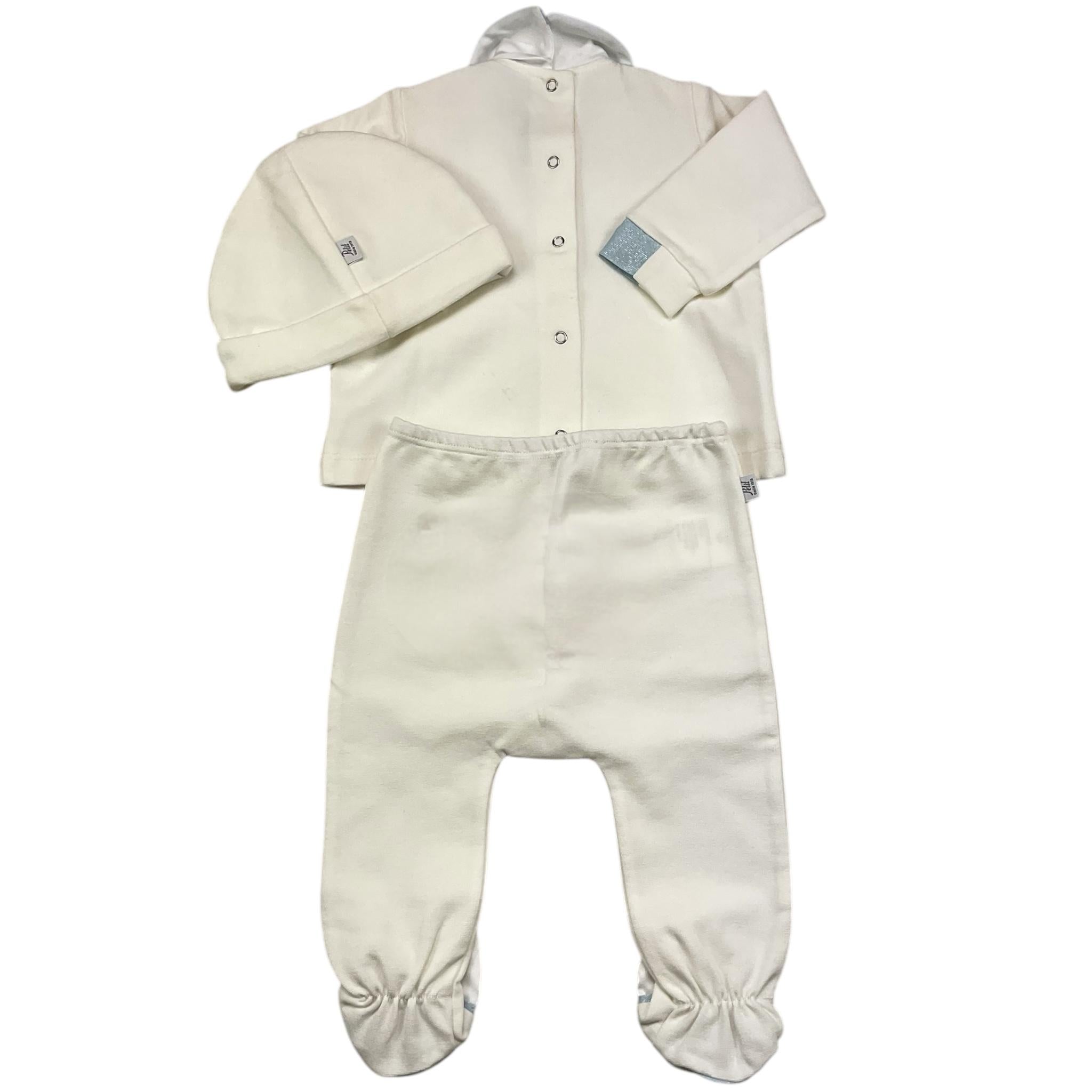 PETIT completo 3 pezzi shirt-ghettina-cappello Bianco per Neonato S7415580 BIANCO PETIT