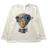 MAGIL shirt girocollo tinta unita cn stampa in contrasto Panna per Bambina GN26090 PANNA MAGIL