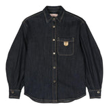 ELISABETTA FRANCHI camicia in denim tinta unita con cuciture in contrasto Blu per Bambina EFCA244 BLU ELISABETTA FRANCHI