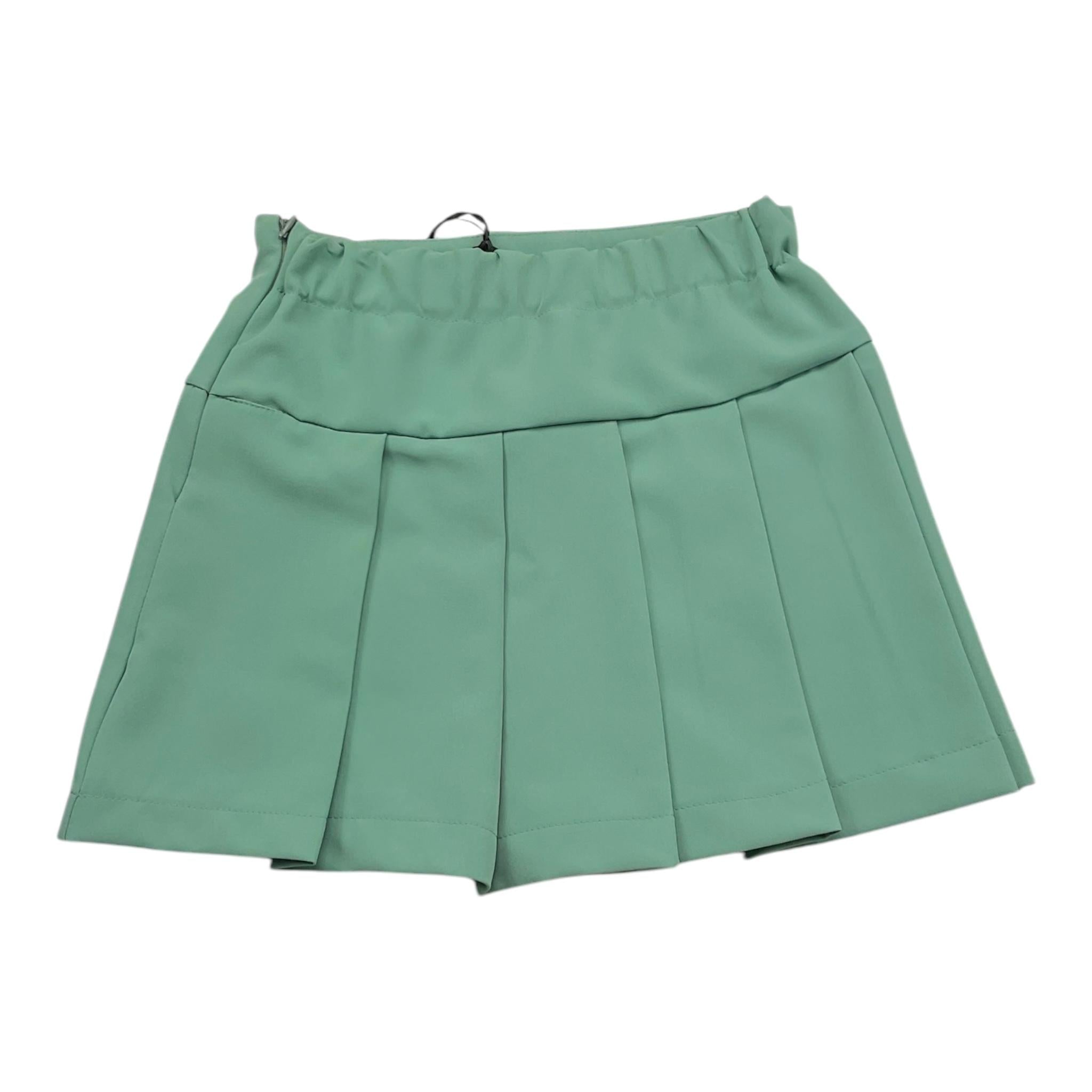 NAIDA gonna tinta unita con applicazione Verde per Bambina NAG157 VERDE NAIDA