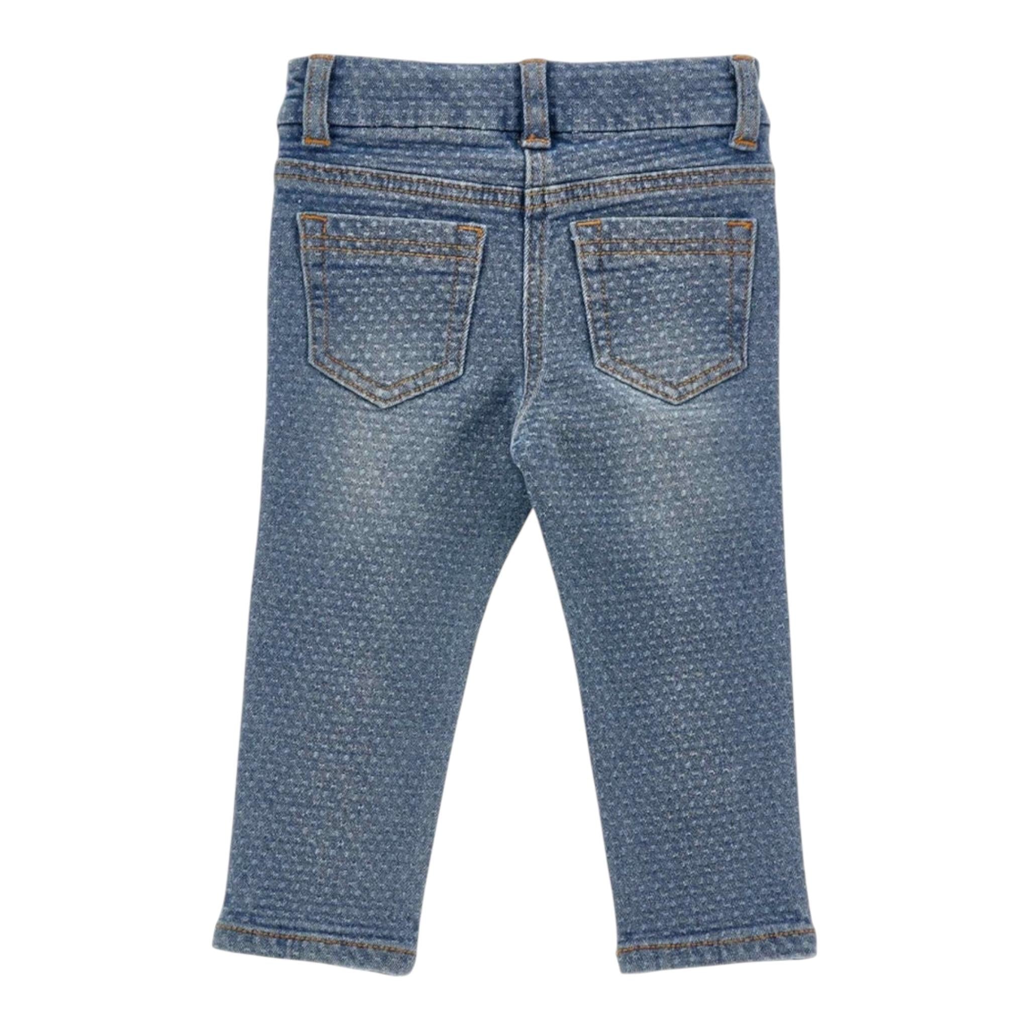 MONNALISA jeans tinta unita con applicazioni Azzurro per Neonata 39D409 AZZURRO MONNALISA