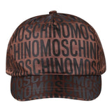 MOSCHINO berretto tinta unita con stampa logo Marrone per Neonato HTX01NX MARRONE MOSCHINO