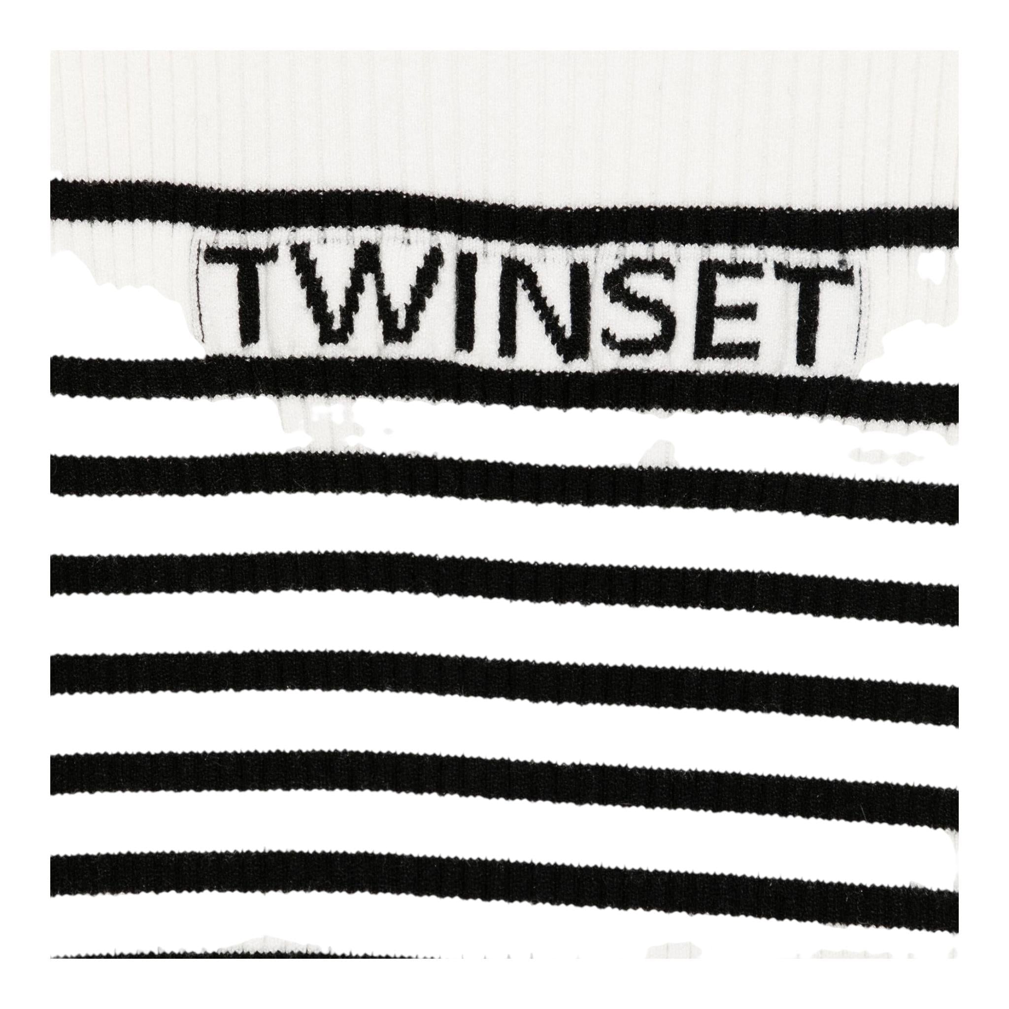 TWINSET maglia bicolore con fantasia a righe Bianco/nero per Bambina 242GJ3030 BIANCO/NERO TWINSET