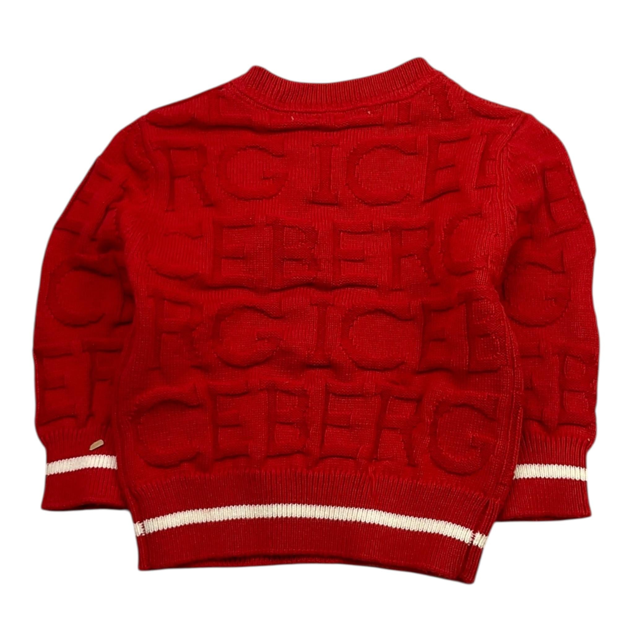 ICEBERG maglia girocollo tinta unita con loghi Rosso per Neonato MGICE5307BX ROSSO ICEBERG