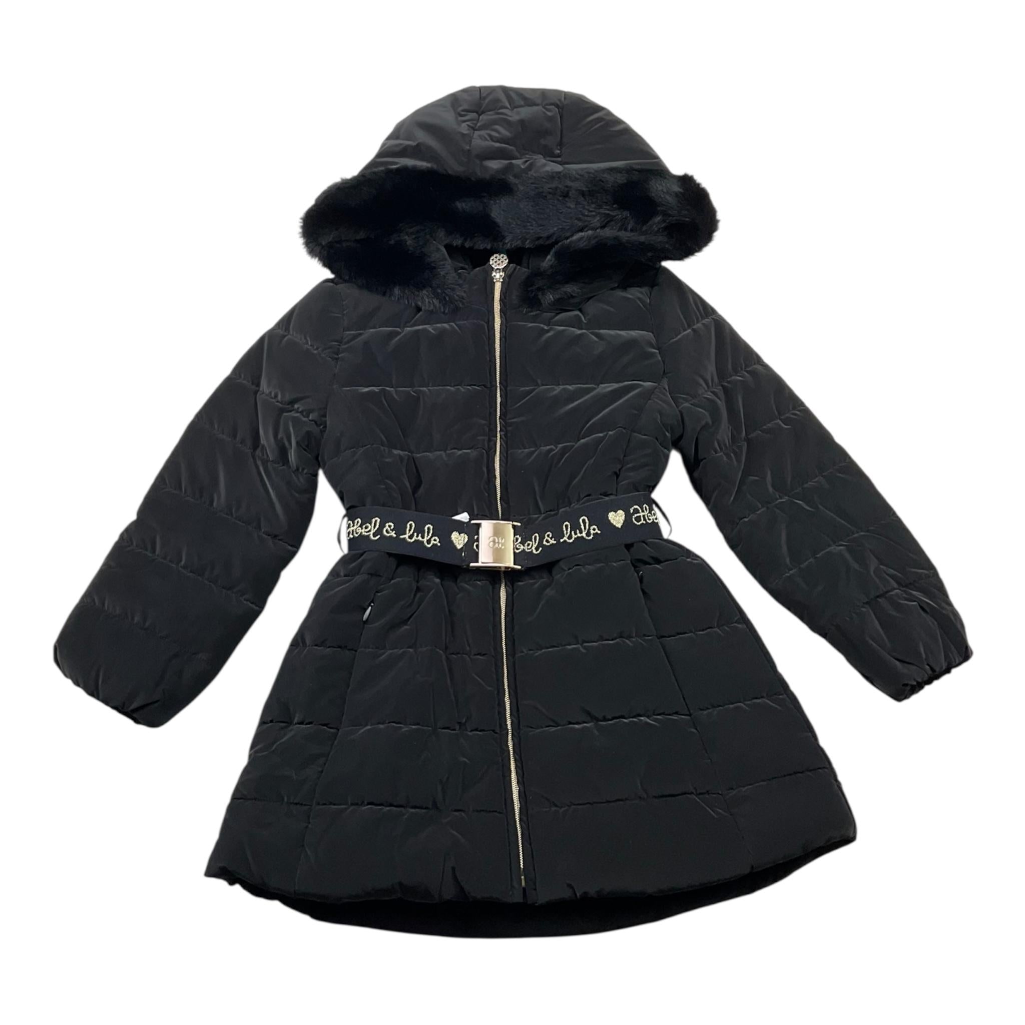 ABEL & LULA giubbino tinta unita con zip e cappuccio Nero per Bambina 5839XX NERO ABEL & LULA