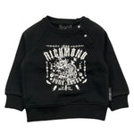 JOHN RICHMOND felpa chiusa girocollo tinta unita cn stampa in contrasto Nero per Neonato RIA25119FE NERO JOHN RICHMOND