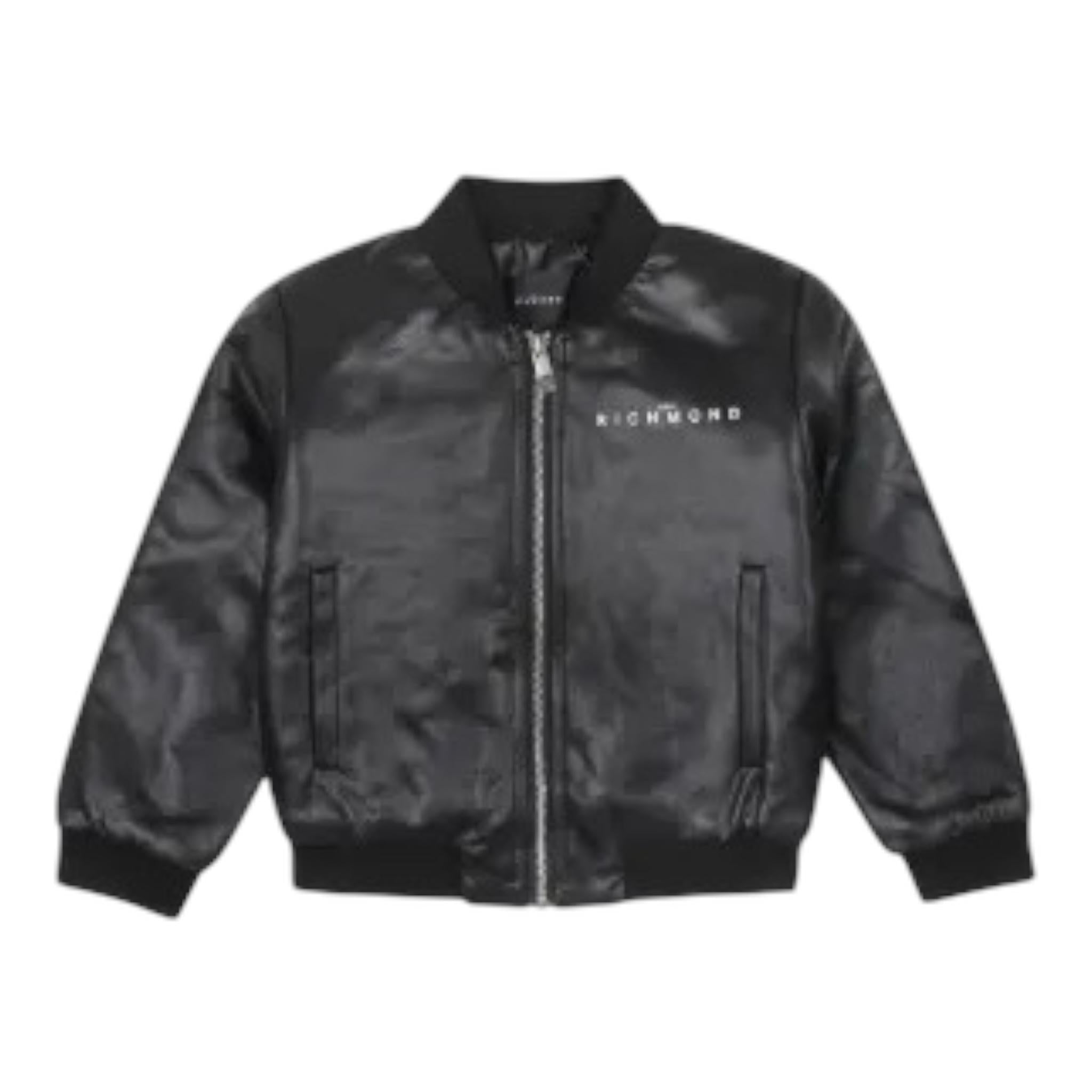 JOHN RICHMOND giubbino in ecopelle tinta unita con zip Nero per Neonato RIA24069GB NERO JOHN RICHMOND