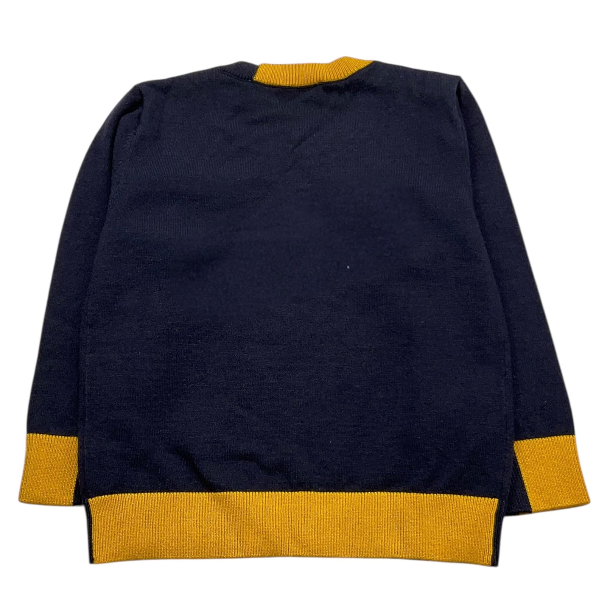 MANUEL RITZ maglia girocollo tinta unita con profili in contrasto Blu per Neonato MR2716N BLU MANUEL RITZ