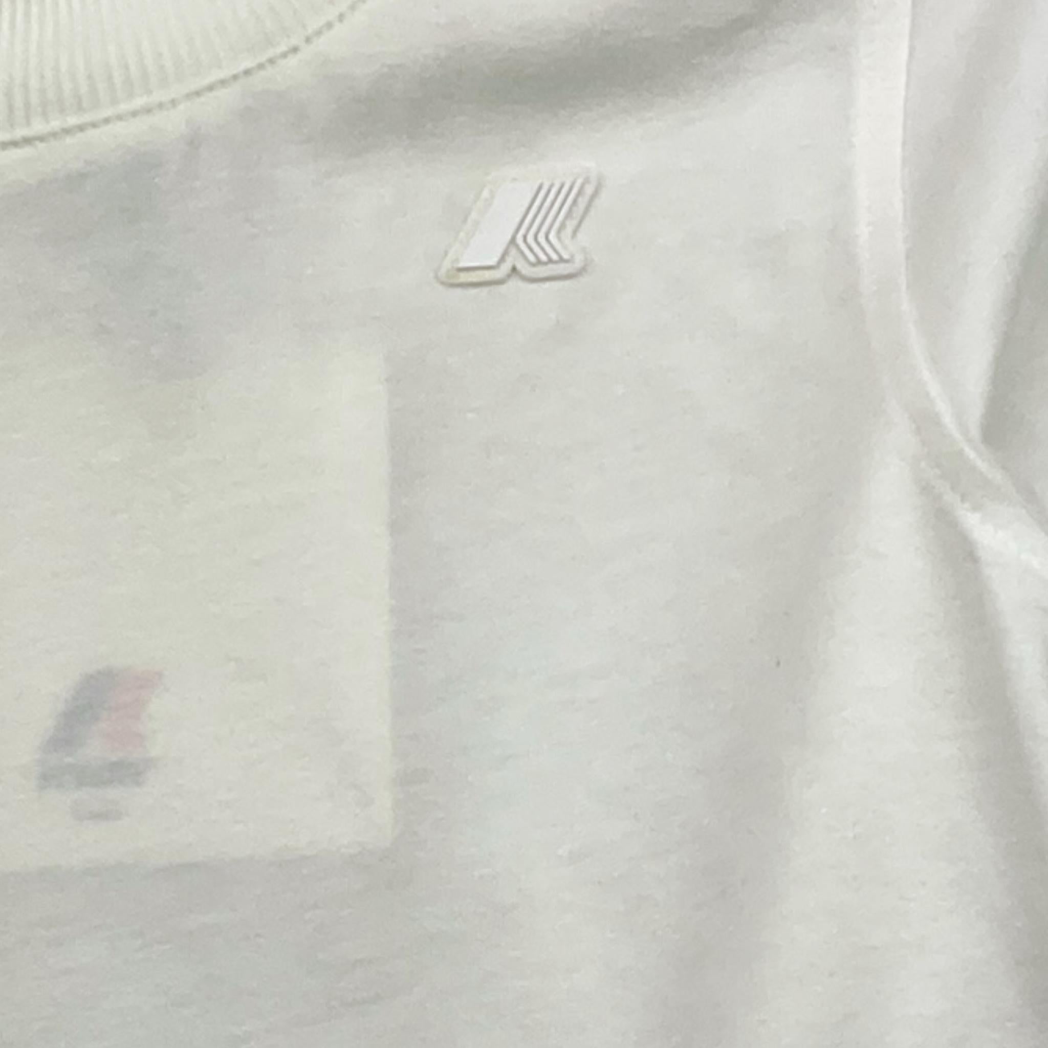 K-WAY shirt mezzo collo tinta unita con stampa Bianco per Bambina K6127IW BIANCO K-WAY