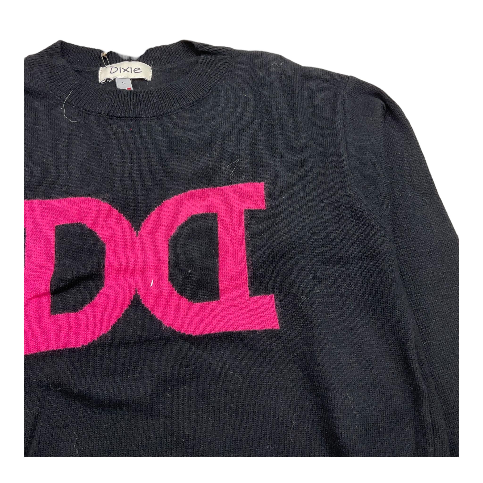DIXIE maglia girocollo tnta unita con stampa logo Nero per Bambina NB31230G42 NERO DIXIE