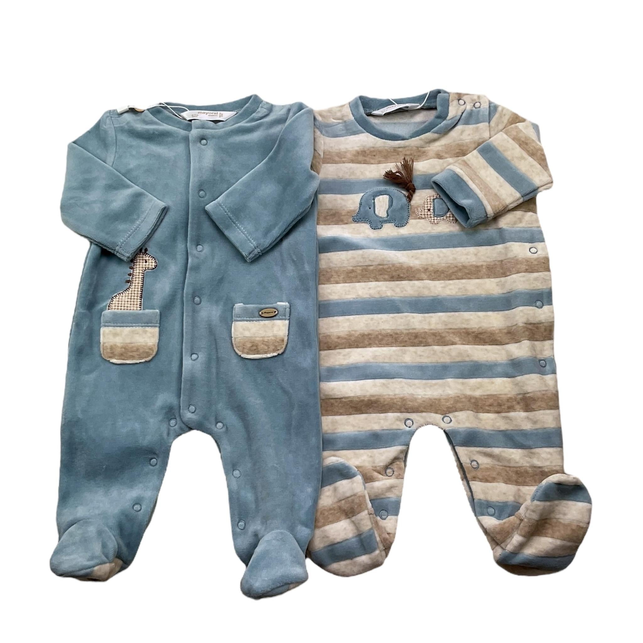 MAYORAL set tutina 2 pezzi manica lunga bicolore Azzurro per Neonato 27944 AZZURRO MAYORAL