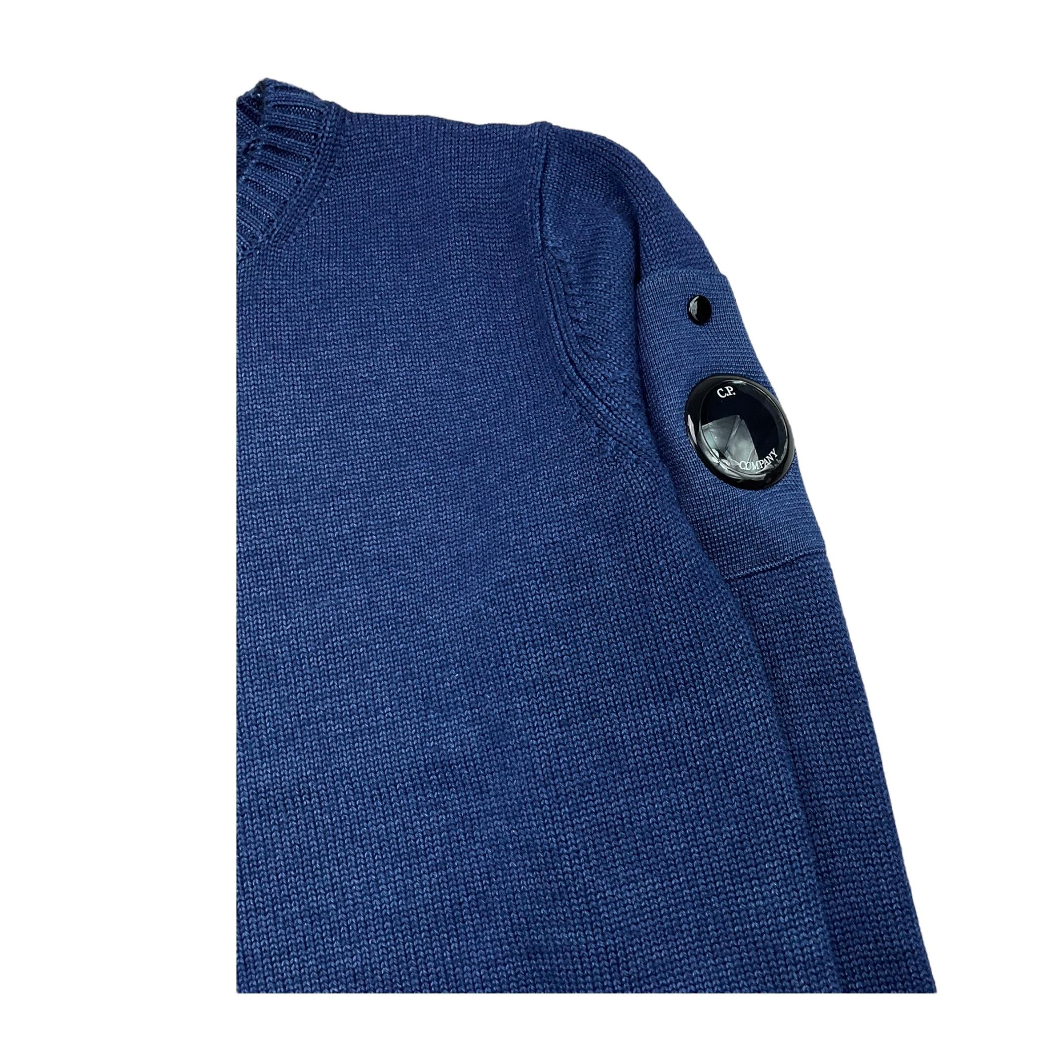 C.P. COMPANY maglia girocollo tinta unita Blu per Bambino CUW00A BLU C.P. COMPANY