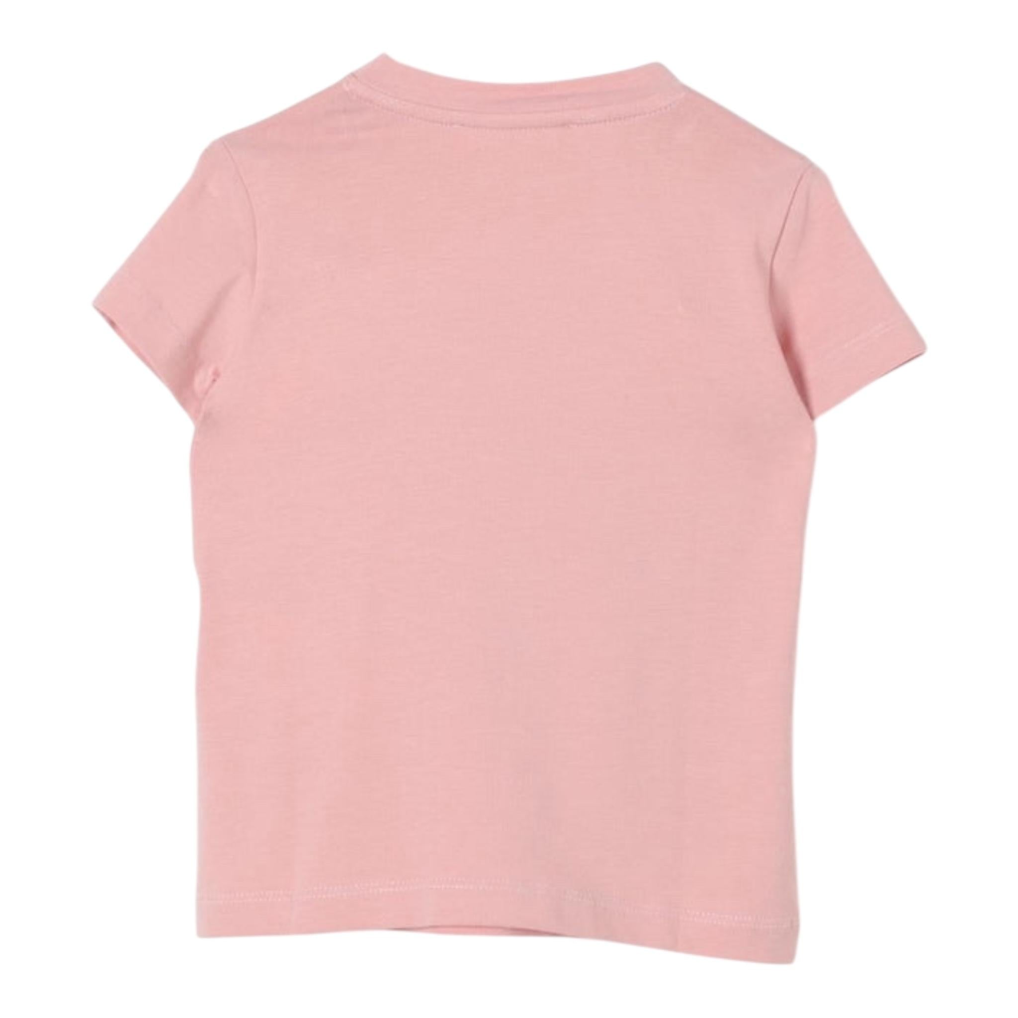 ELISABETTA FRANCHI t-shirt girocollo tinta unita con logo Rosa per Bambina EGTS084 ROSA ELISABETTA FRANCHI