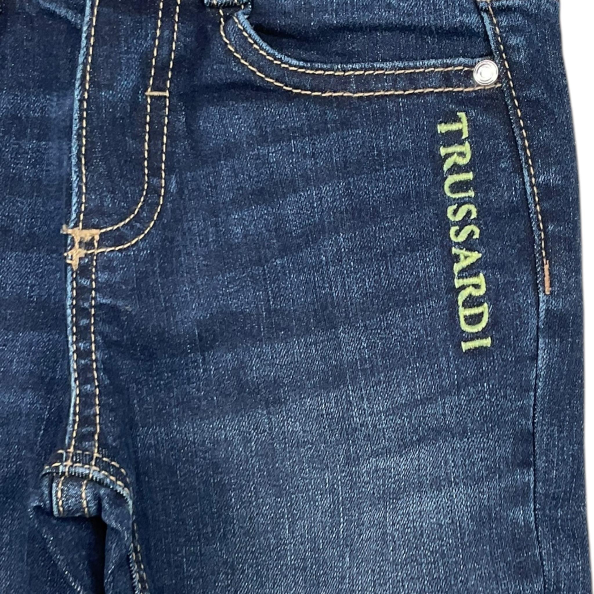 TRUSSARDI jeans tinta unita con stampa Blu per Bambino TBA24035JE BLU TRUSSARDI