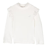 MONNALISA shirt tinta unita con rouches Panna per Neonata 31D623 PANNA MONNALISA