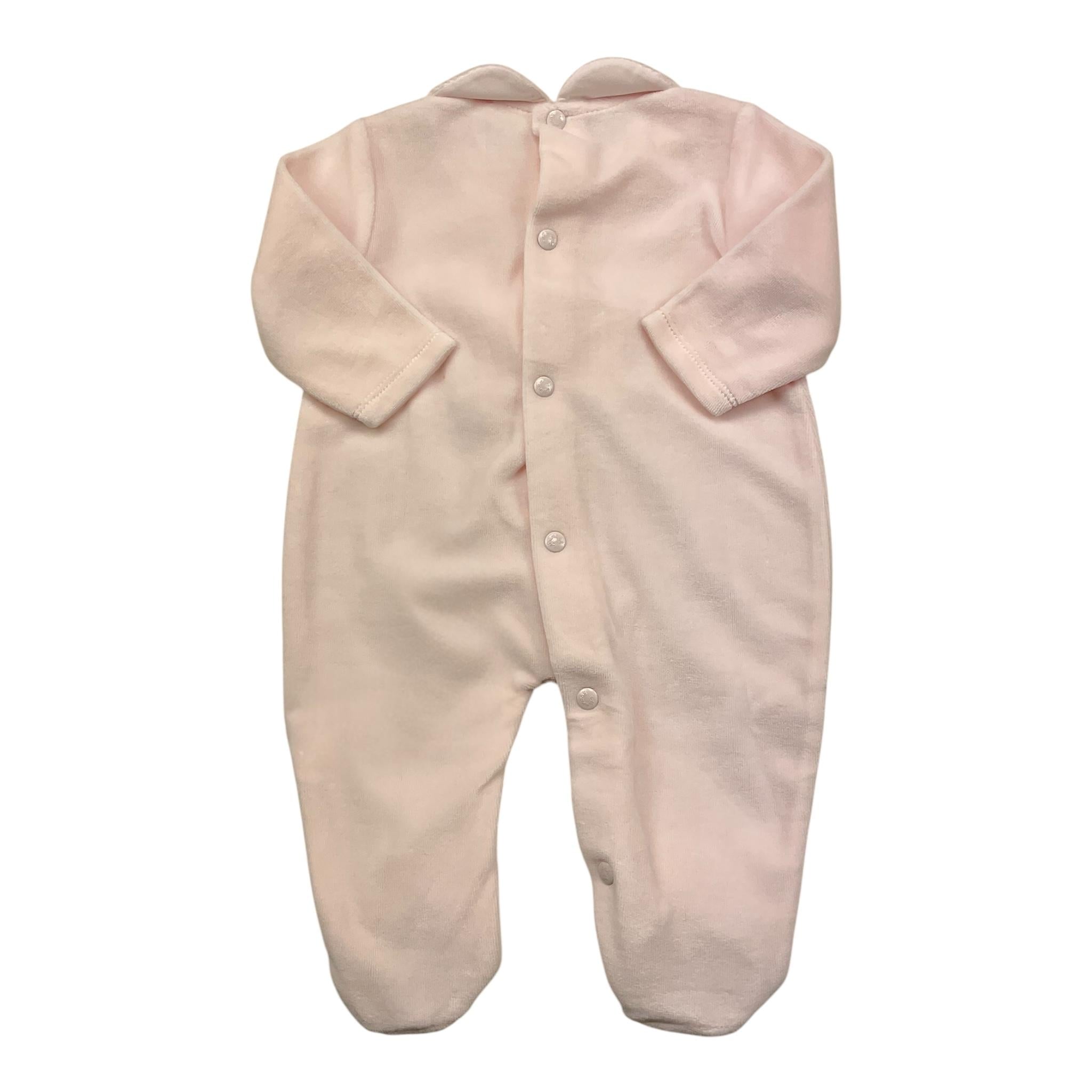 NINNAOH tutina tinta unita con applicazione Rosa per Neonata I2412T ROSA NINNAOH