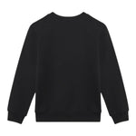 BALMAIN felpa girocollo tinta unita con stampa Nero per Bambina BV4B10 NERO BALMAIN