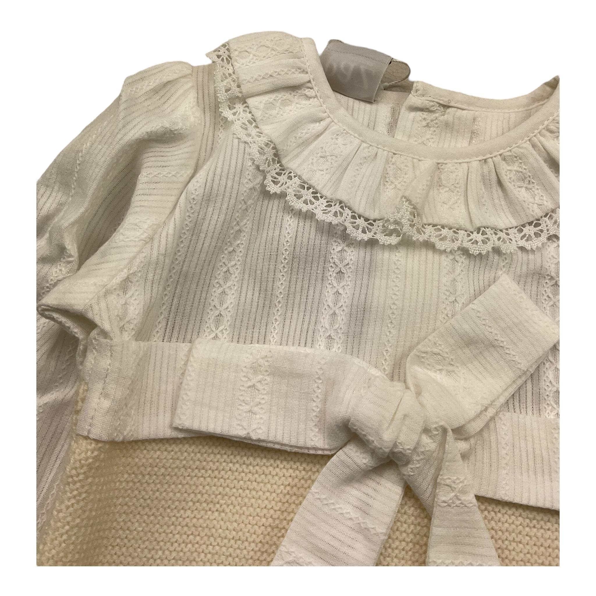 PAZ RODRIGUEZ pagliaccetto manica lunga bicolore Panna per Neonata 0051110722 PANNA PAZ RODRIGUEZ