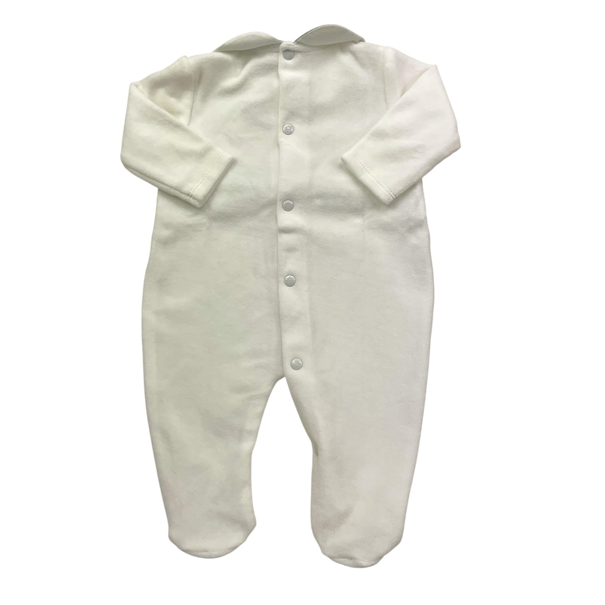 NINNAOH tutina bicolore con fantasia e fiocco Bianco/verde per Neonata I2374T BIANCO/VERDE NINNAOH