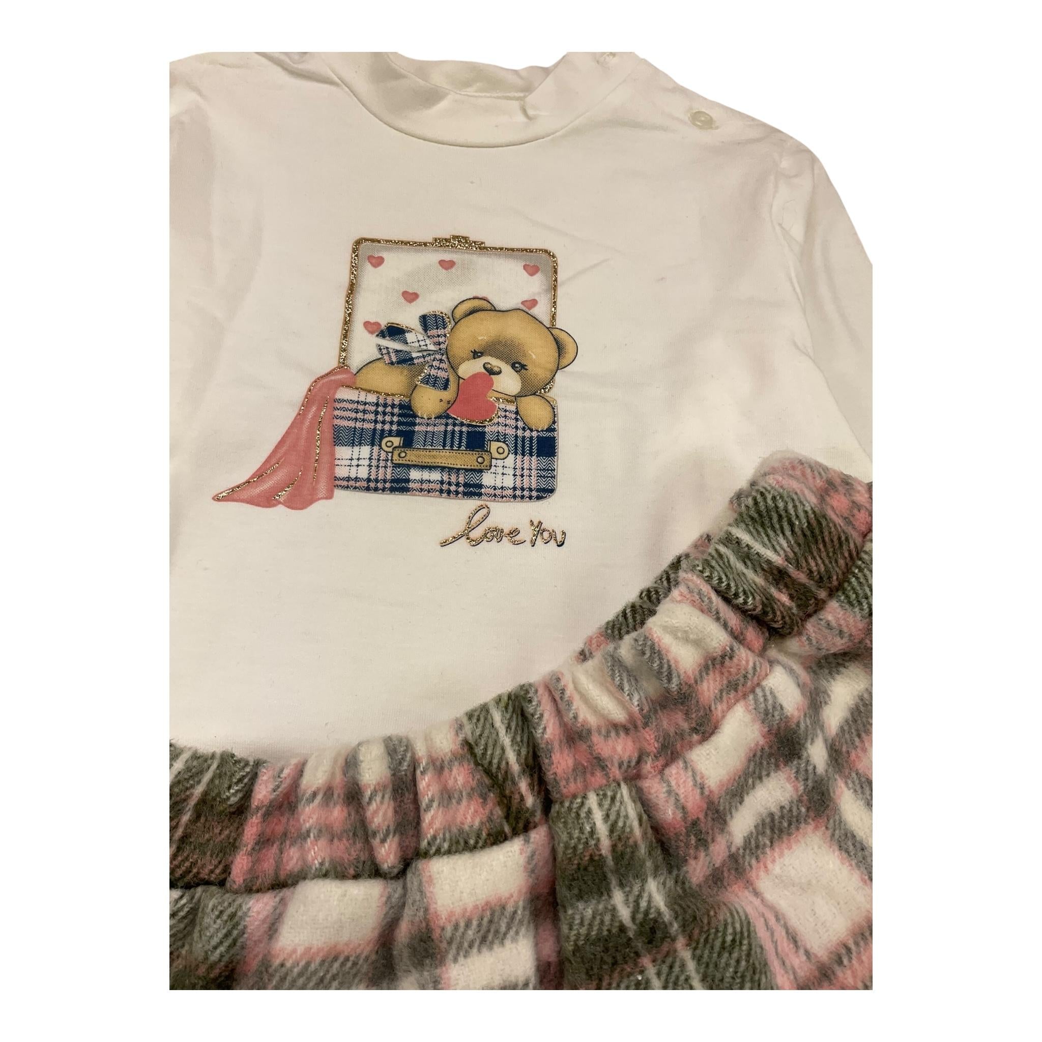SWEET JUNIOR completo 2 pezzi shirt-gonna Panna per Bambina M40 PANNA SWEET JUNIOR