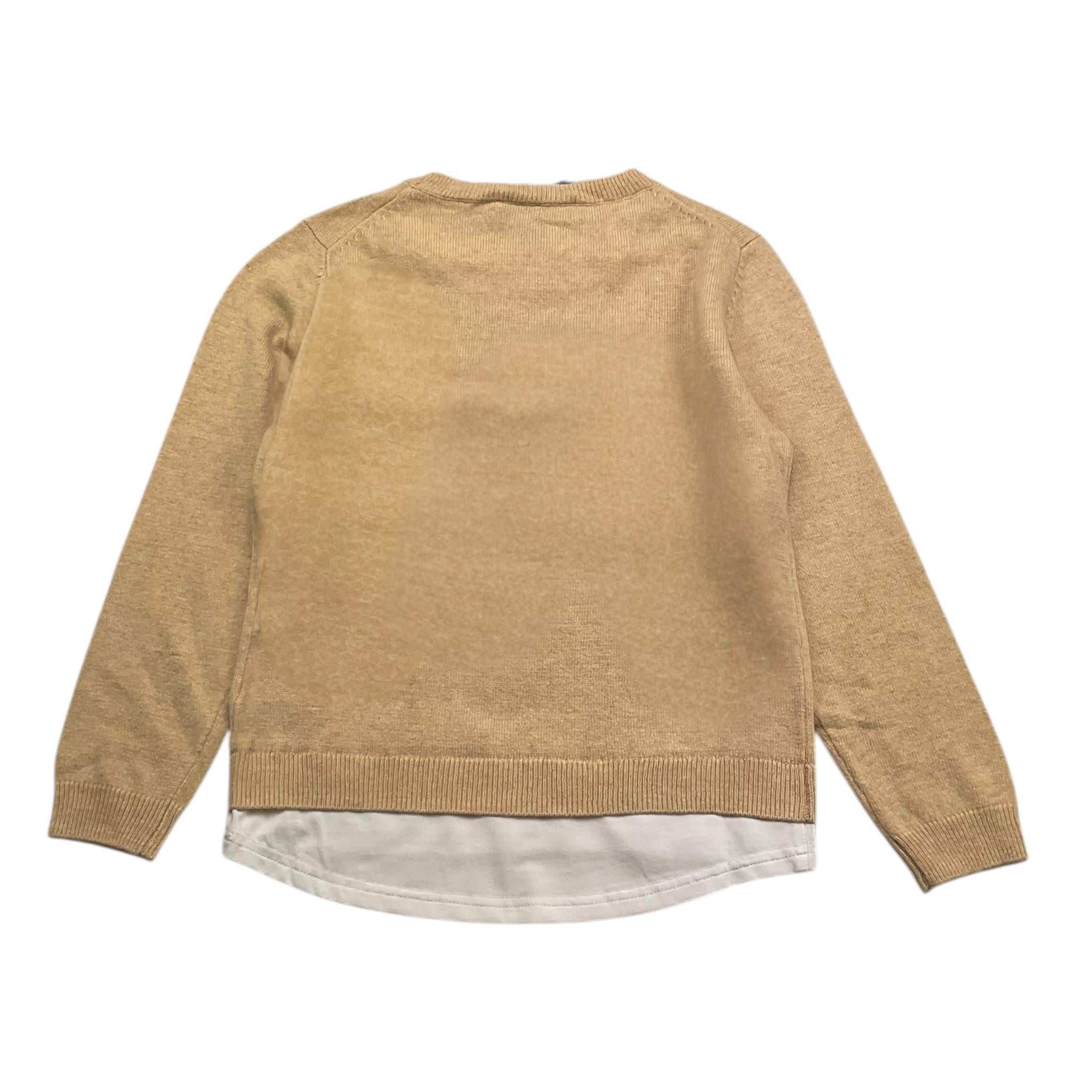 PAOLO PECORA maglia tinta unita girocollo Beige per Bambino PP3739 BEIGE PAOLO PECORA