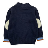 TRUSSARDI maglia mezzo collo tinta unita Blu per Neonato TIA25109MA BLU TRUSSARDI