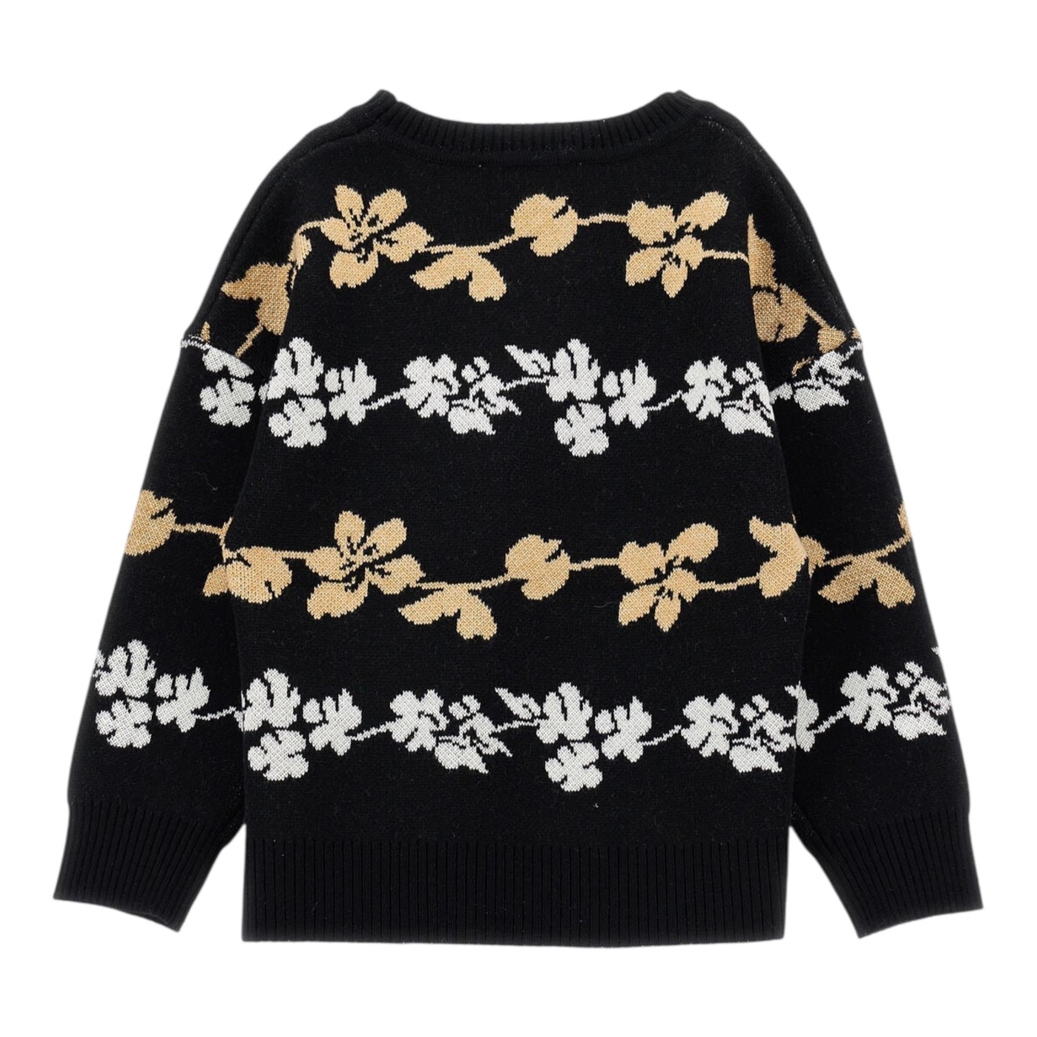 MONNALISA maglia girocollo tinta unita cn ricami in contrasto Nero per Bambina 19B619 NERO MONNALISA