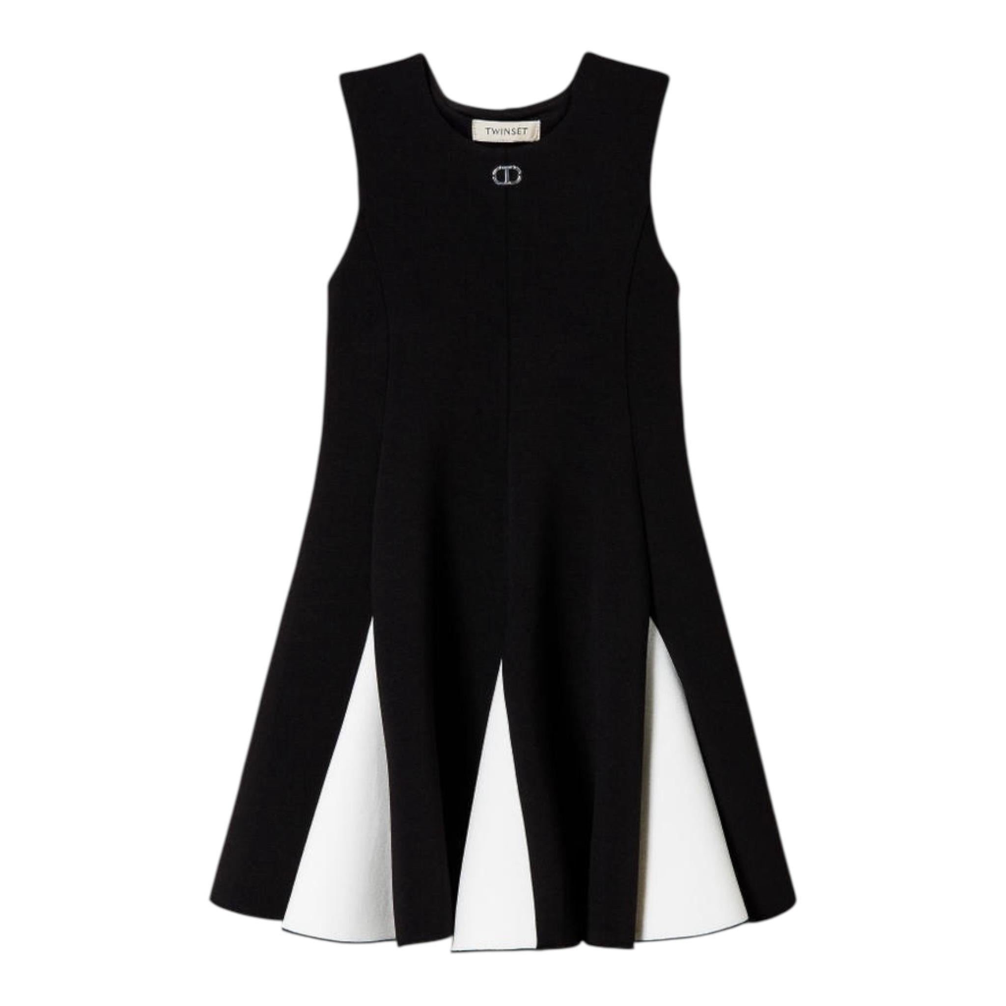 TWINSET abito tinta unita giromanica Nero per Bambina 242GJ2011X NERO TWINSET