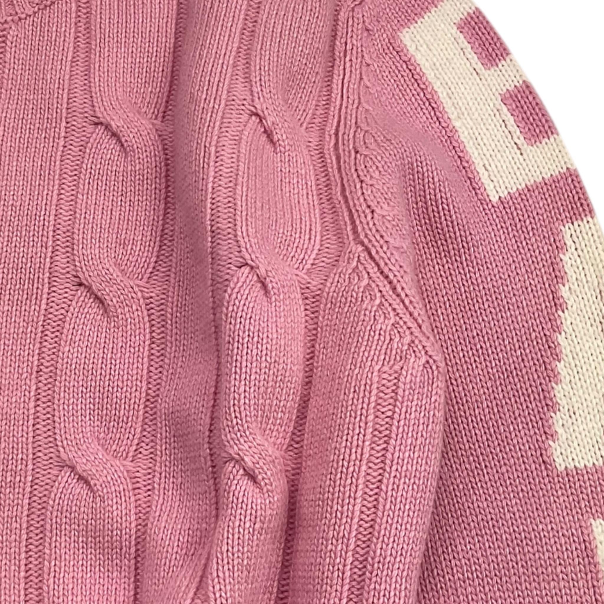 SAINT BARTH maglia girocollo tinta unita con stampa Rosa per Bambina MALM001 ROSA SAINT BARTH