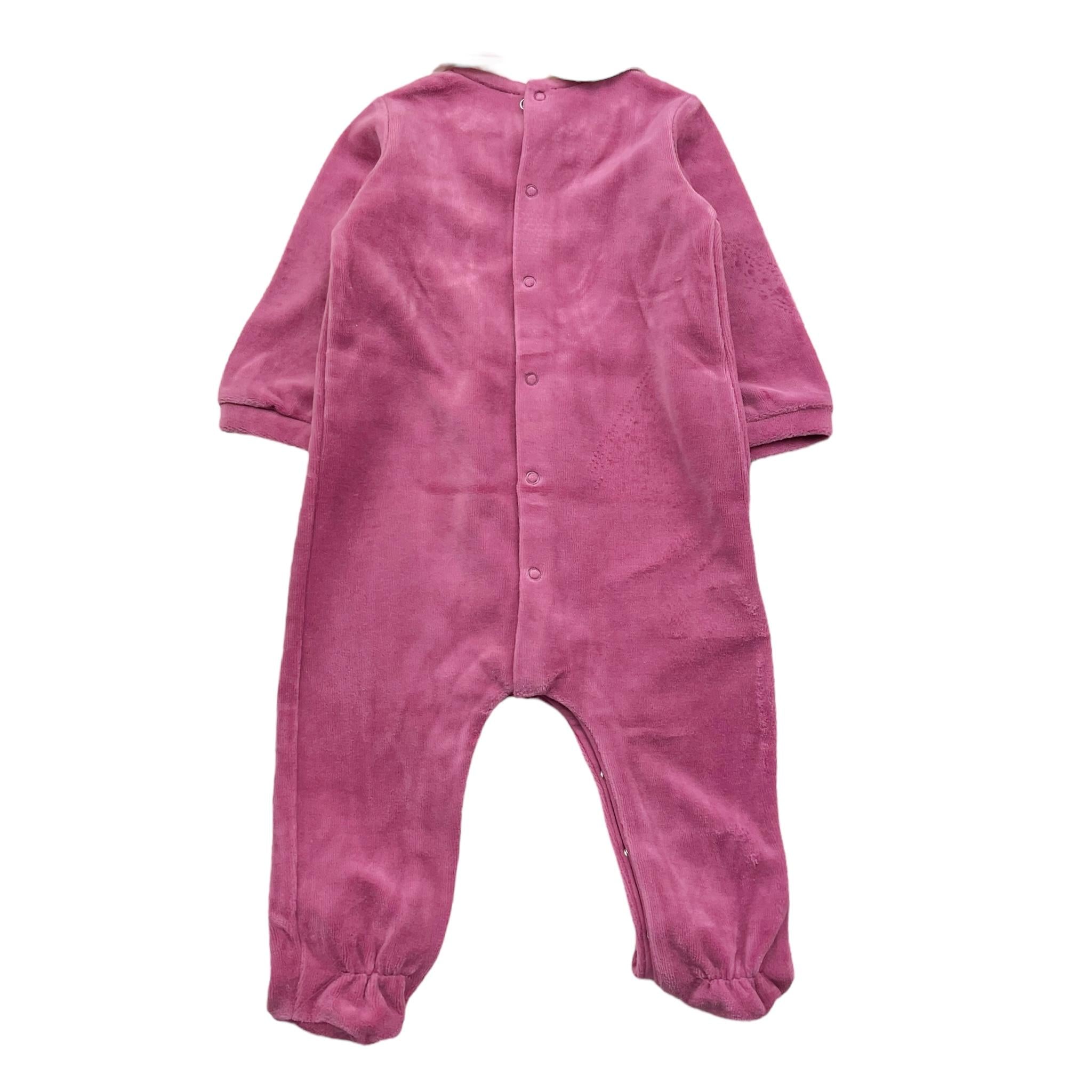 MAYORAL tutina tinta unita in velluto Magenta per Neonata 2738 MAGENTA MAYORAL