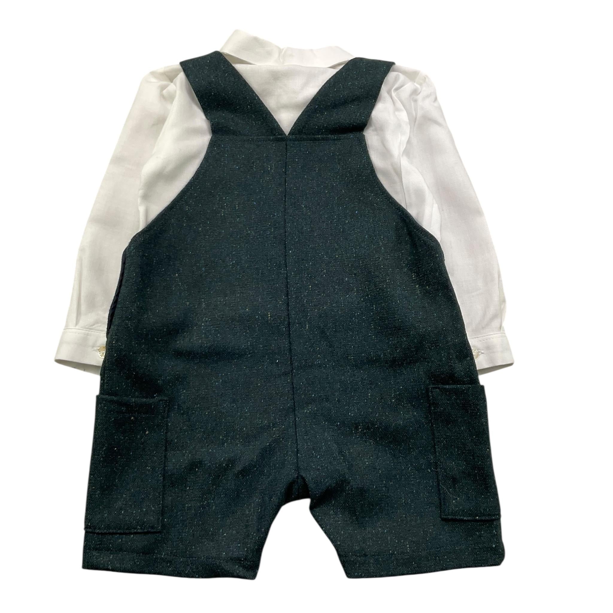 BARCELLINO completo 2 pezzi camicia-salopette Verde per Neonato 115303X VERDE BARCELLINO