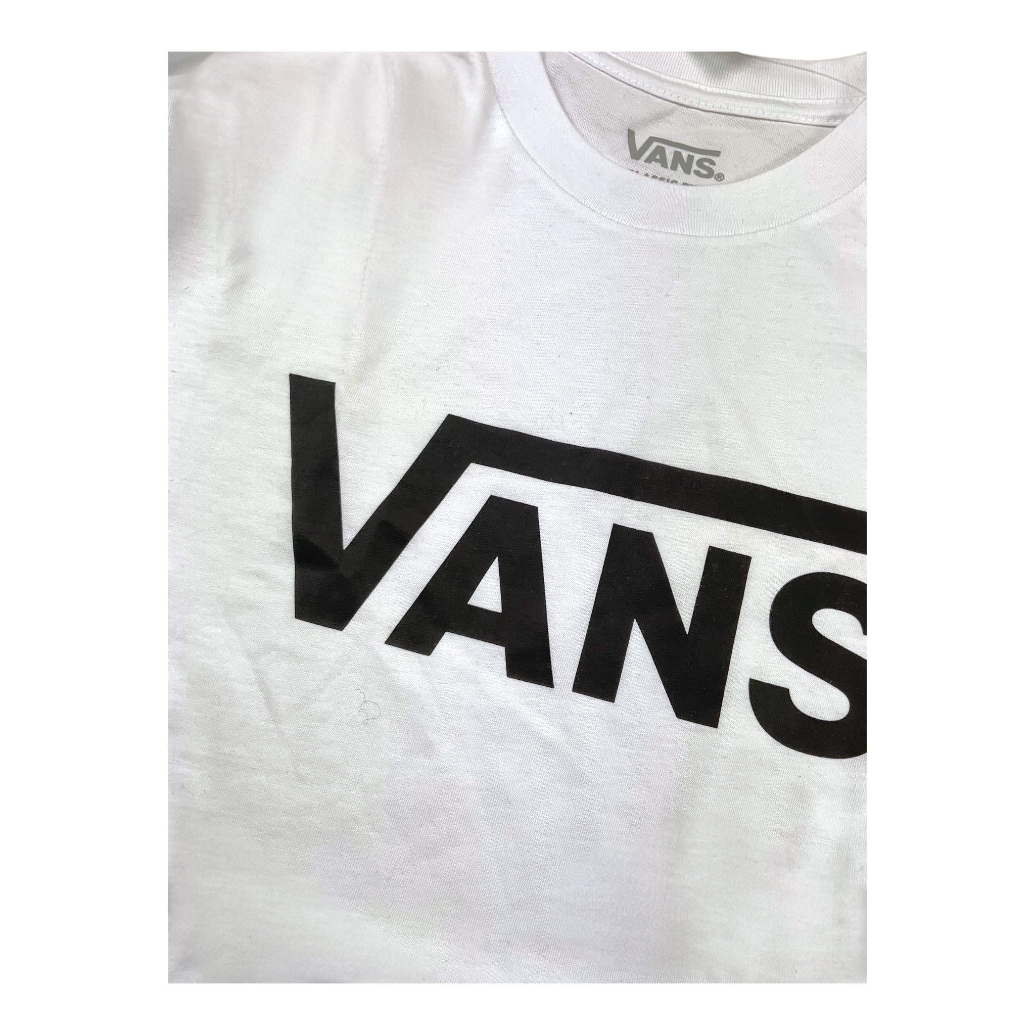 VANS shirt girocollo tinta unita con stampa logo Bianco per Bambino VN000XIYB2 BIANCO VANS