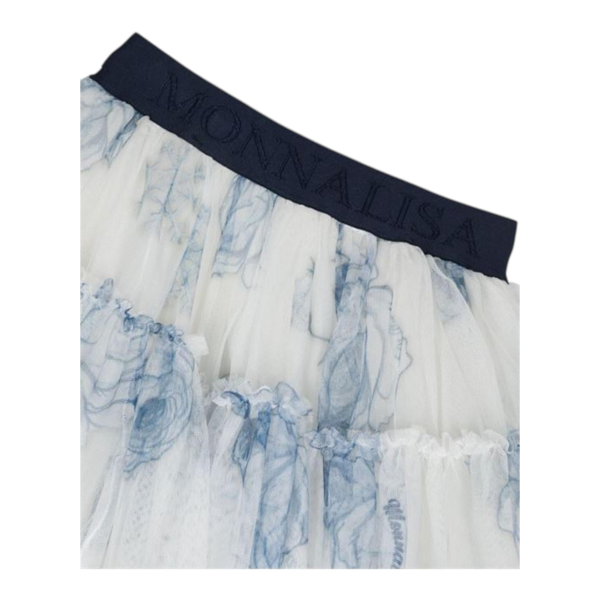 MONNALISA gonna tinta unita con tulle Bianco per Bambina 11D705 BIANCO MONNALISA