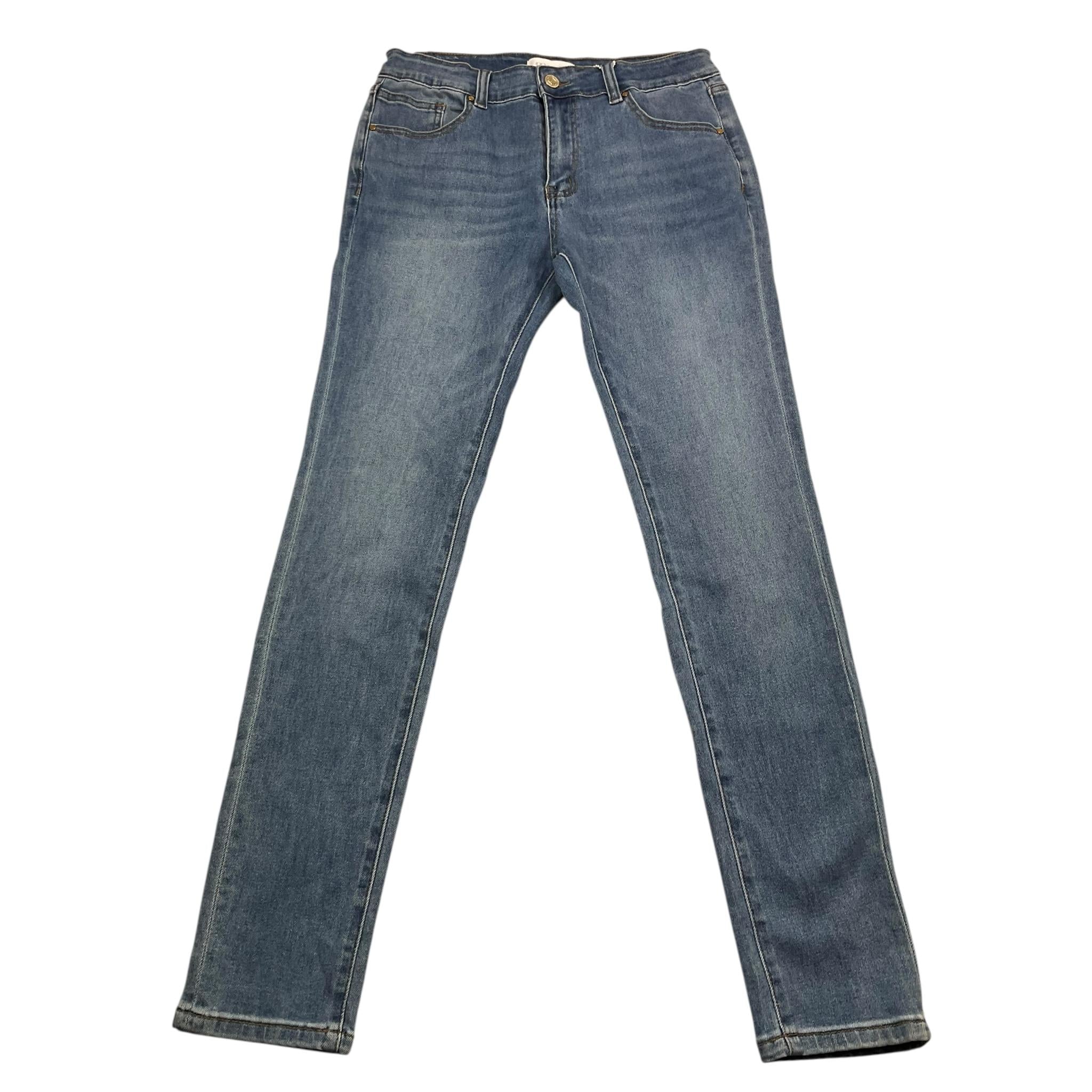 MET jeans tinta unita con girovita regolabile Azzurro per Bambina JNS AZZURRO MET