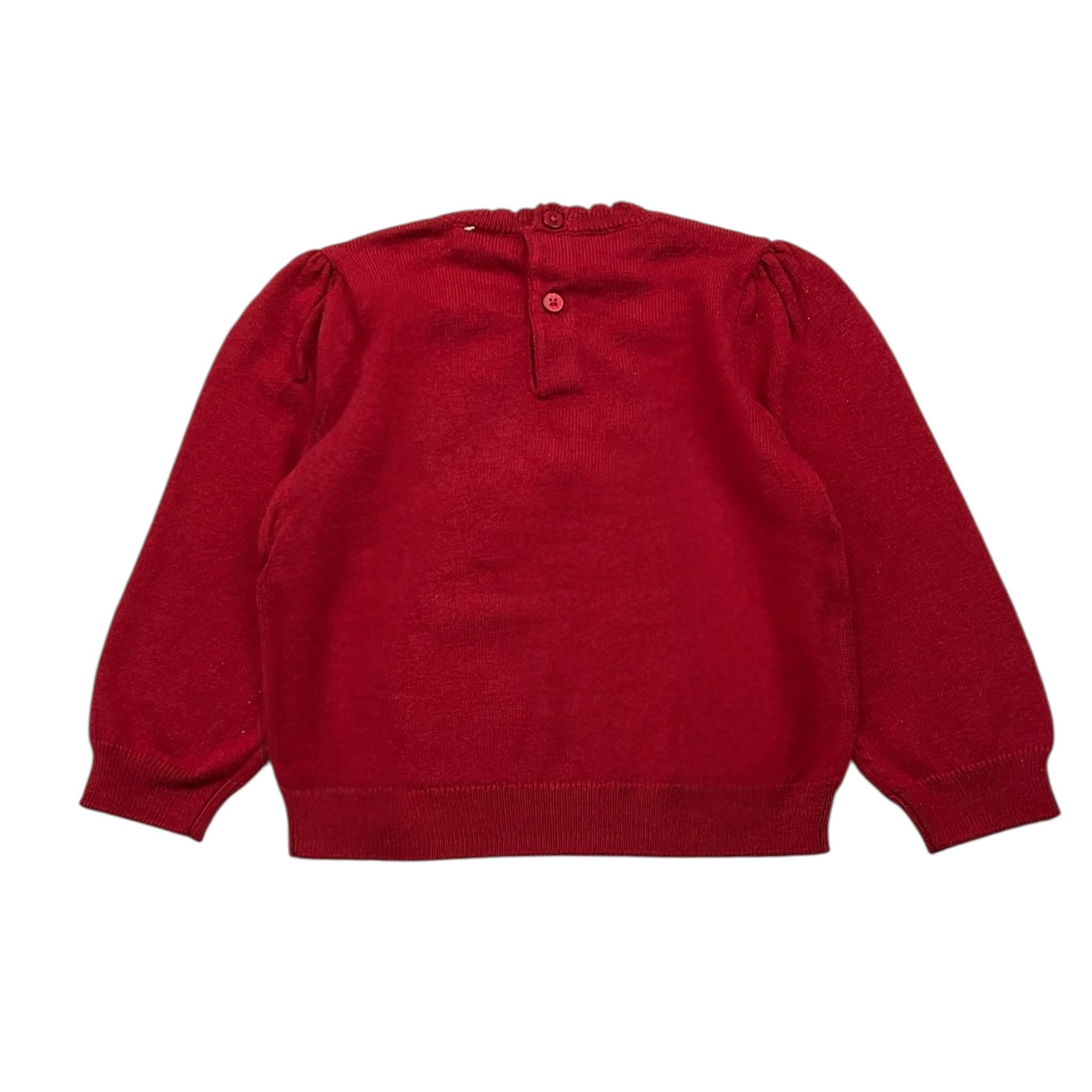 MAYORAL maglia girocollo tinta unita con ricami Rosso per Neonata 2322X ROSSO MAYORAL