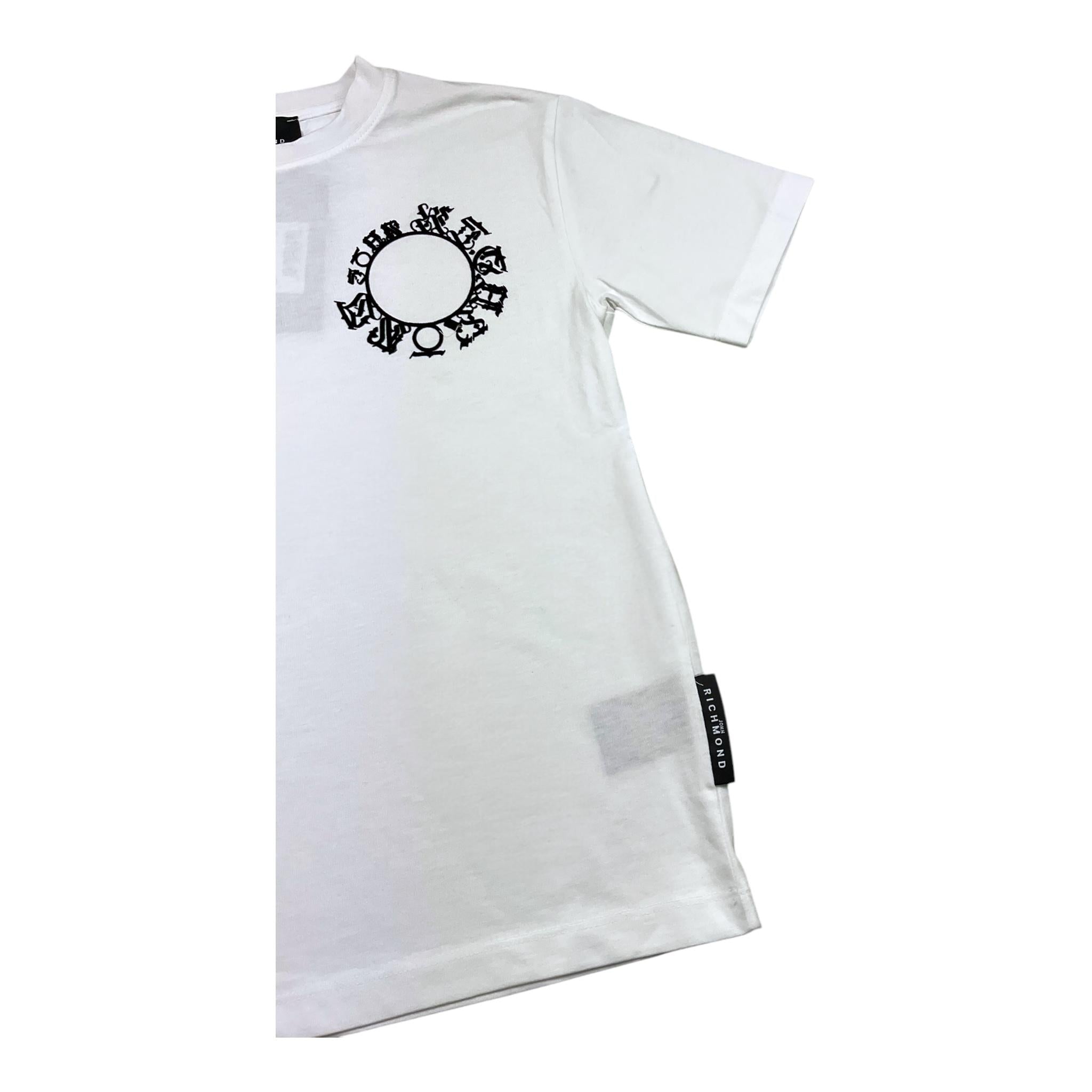 JOHN RICHMOND t-shirt girocollo tinta unita cn logo Bianco per Bambino RBA25039TS BIANCO JOHN RICHMOND