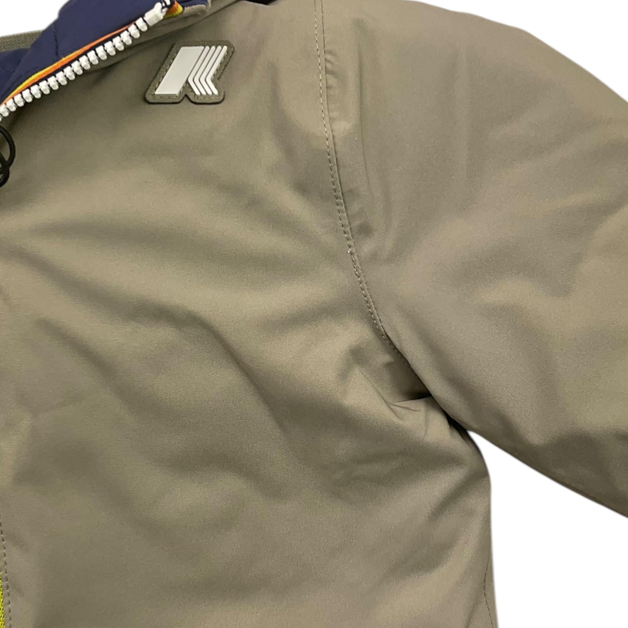K-WAY giubbino reversibile con zip e cappuccio bicolore Verde/blu per Neonato K7132PWXX VERDE/BLU K-WAY